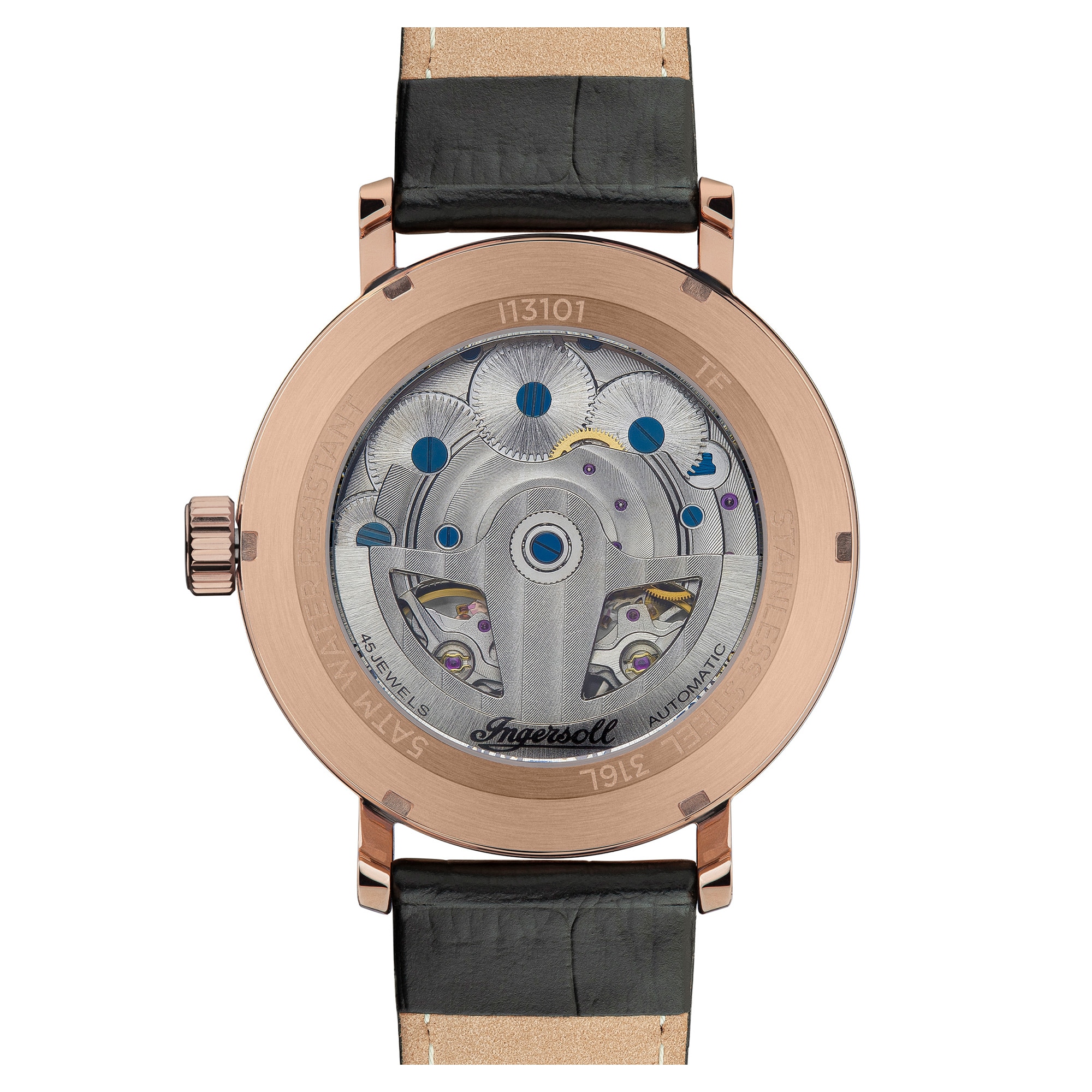 Ingersoll Automatikuhr »The Tennessee« Armbanduhr, Herrenuhr, Mechanische Uhr, Lederarmband, analog