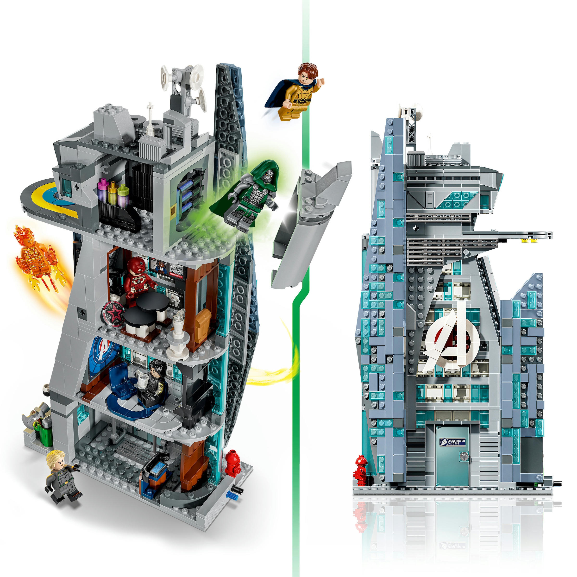 LEGO® Konstruktionsspielsteine »Avengers: Doomsday Neuer Avengers Tower (76352), LEGO Super Heroes« Made in Europe