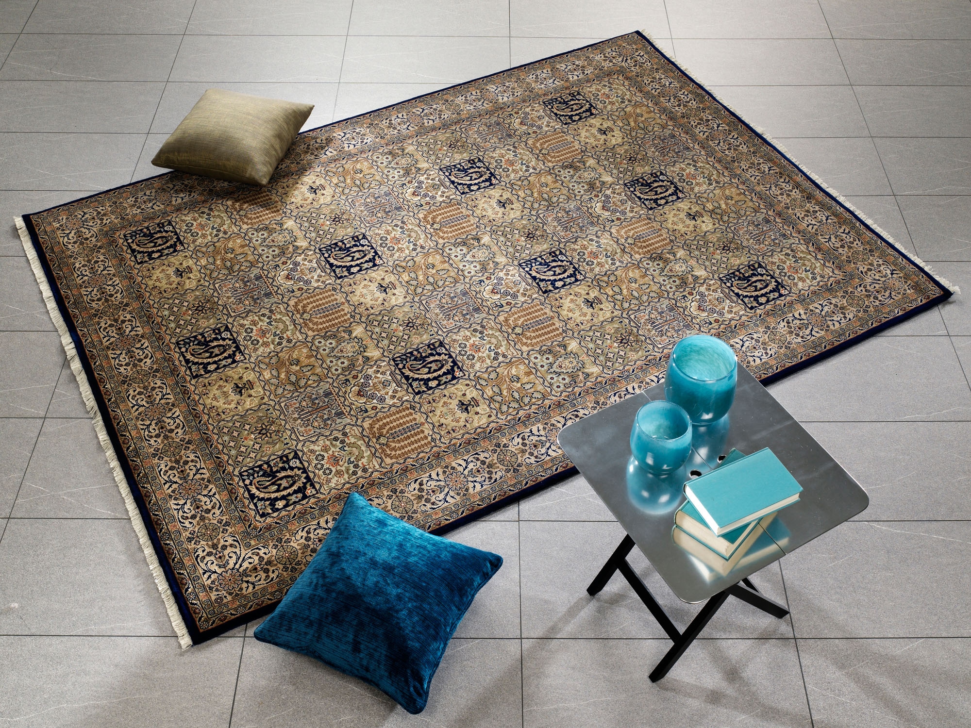 OCI DIE TEPPICHMARKE Orientteppich »Vasuki«, rechteckig, 4 mm Höhe, hochwertig handgeknüpft, mit Fransen, Wohnzimmer