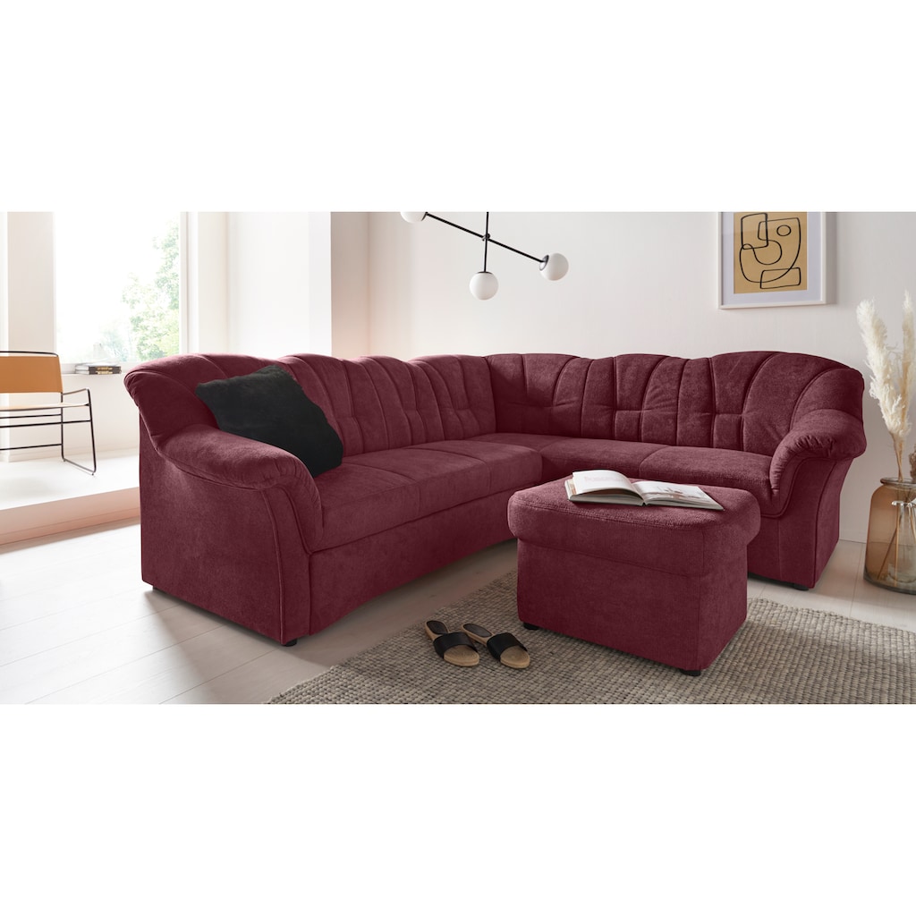 DOMO collection Ecksofa »Papenburg B/T/H: 242/190/84 cm L-Form«