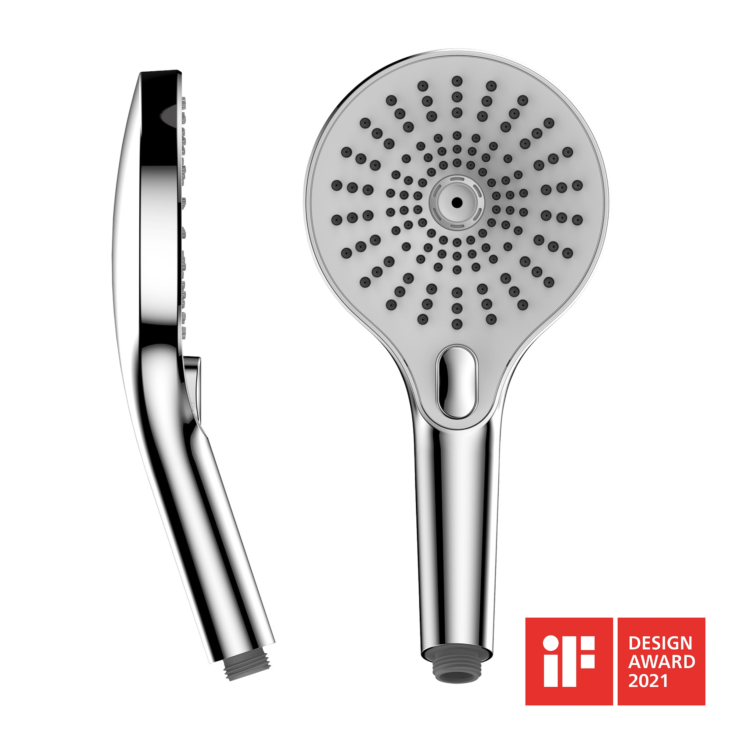 WENKO Handbrause »Ultimate Shower«, (1 tlg.), Chrom/Weiß, Ø 13 cm