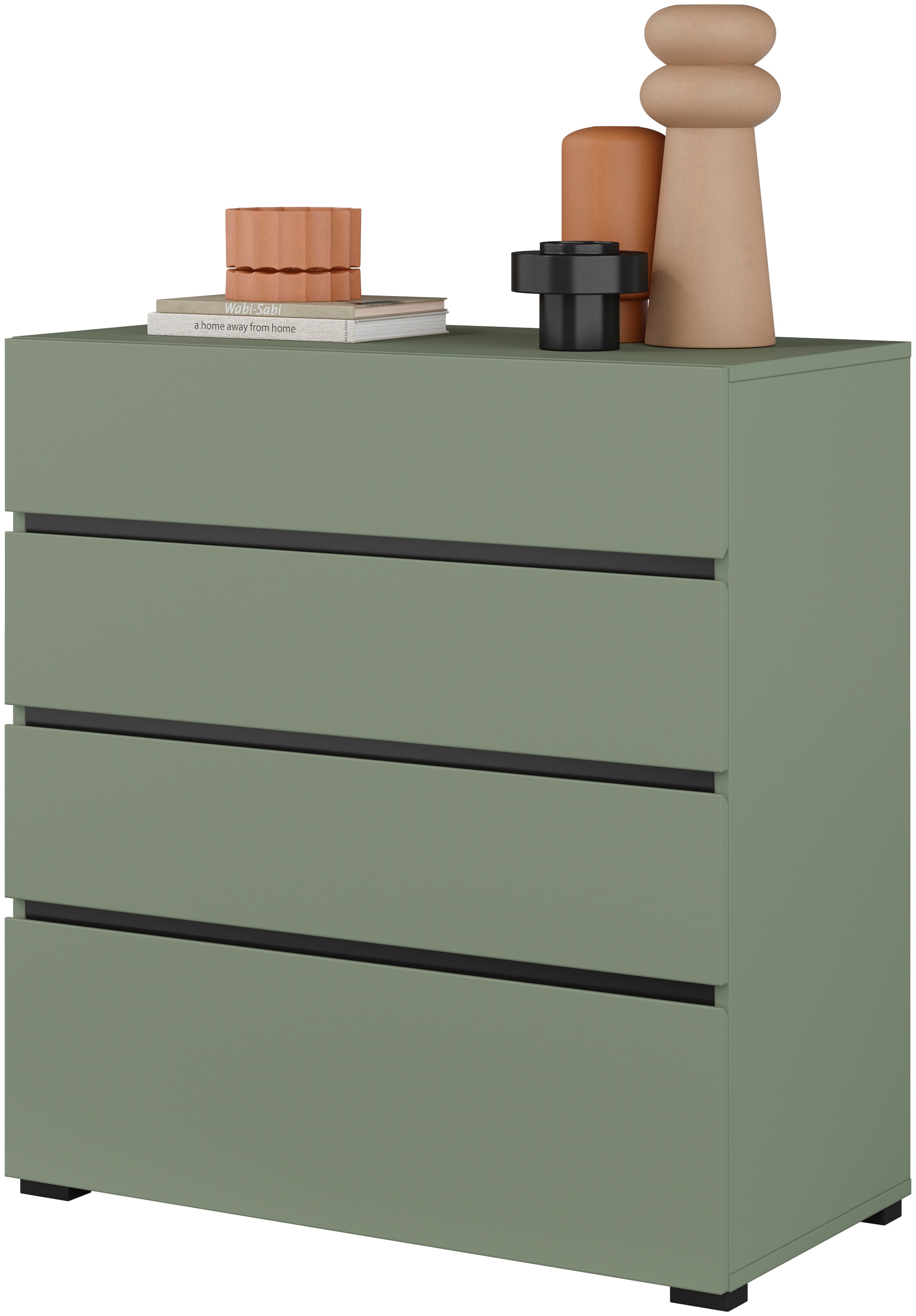 Home affaire Schubkastenkommode »Cross, moderne grifflose Kommode, 80x40x85cm (BxTxH)«, Schubladenschrank, Sideboard mit 4 Schubkasten
