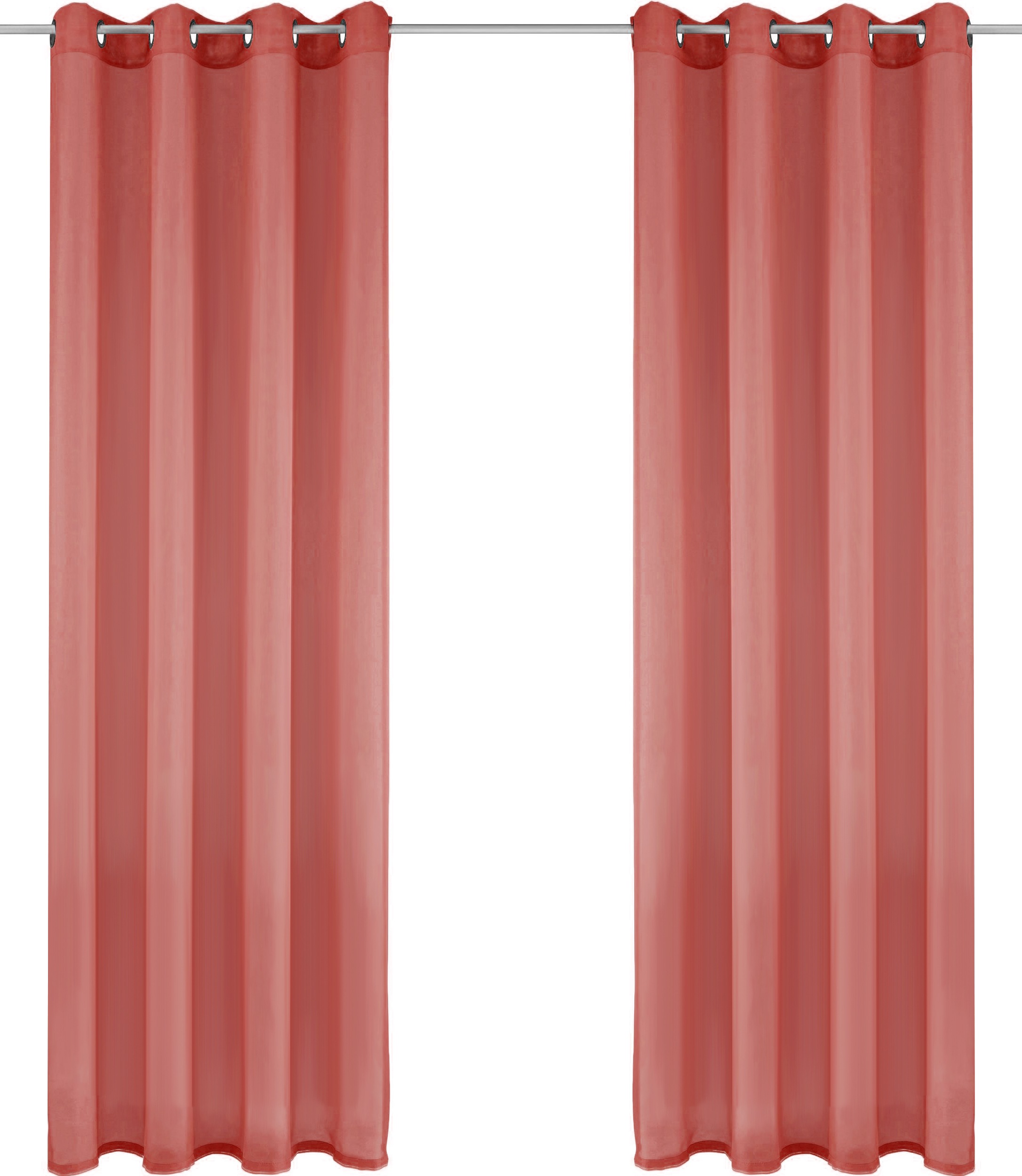 OTTO home Gardine »XANA mit Ösen« Ösen 1 Stk. tlg. Bestseller, einfarbig, 1 bzw. 2 Schals, pflegeleicht, Schal,