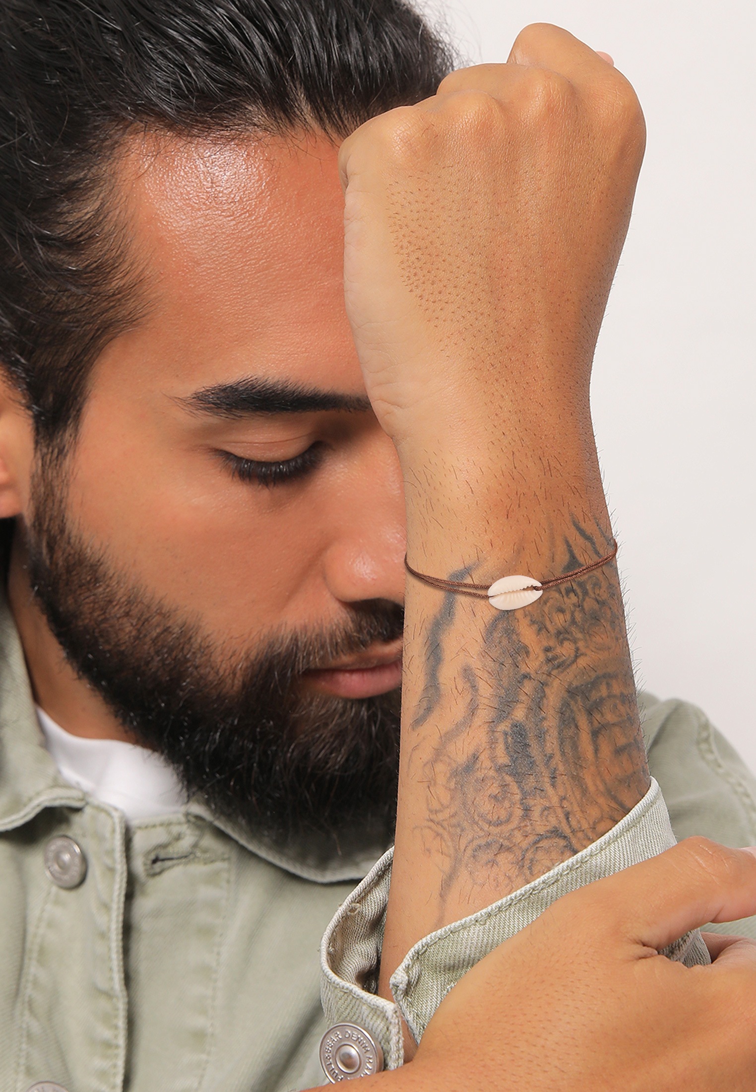 Kuzzoi Armkette »Armband Kauri Muschel Nylonband«