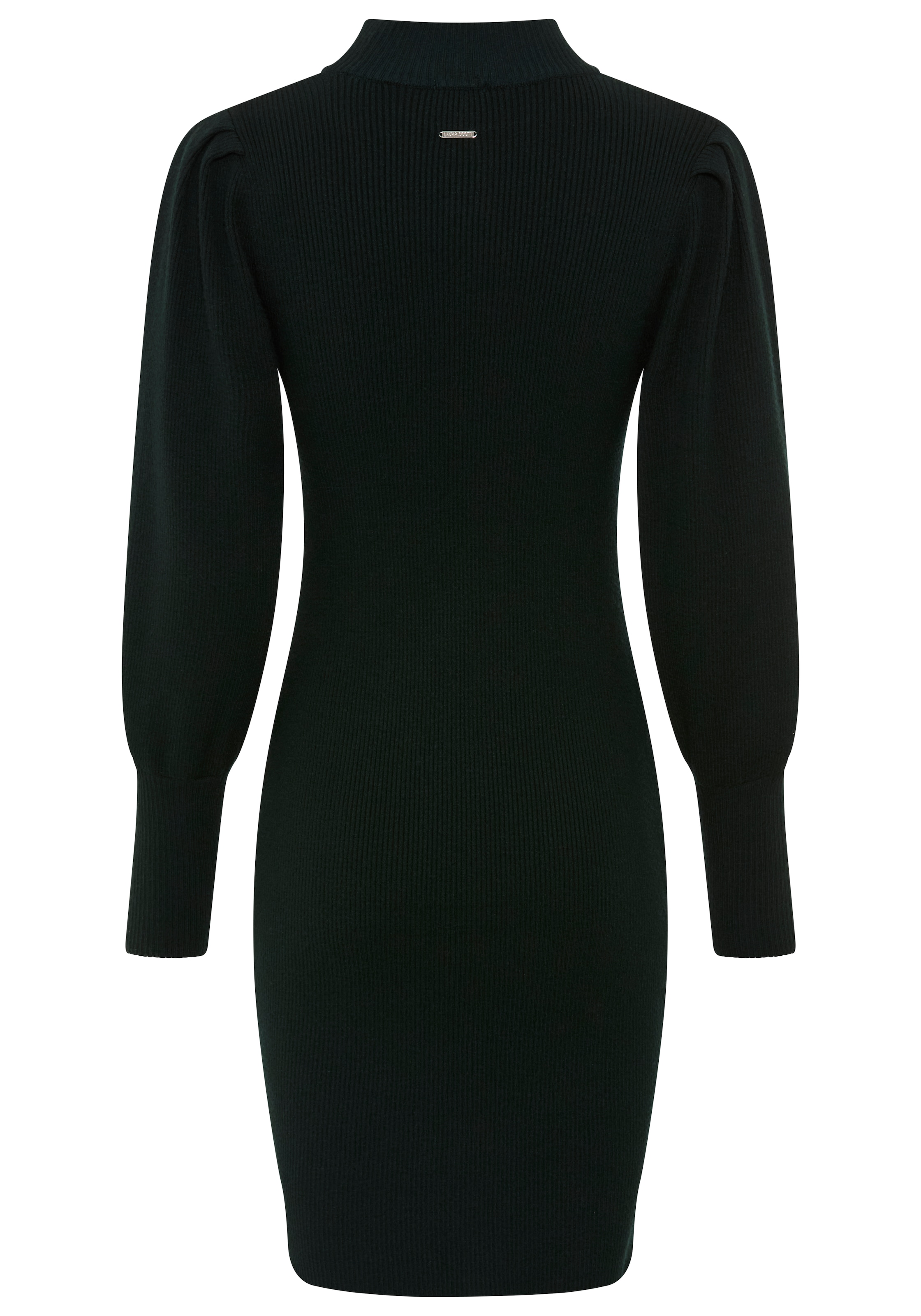 Laura Scott Strickkleid mit süßem Puffärmel und Stehkragen
