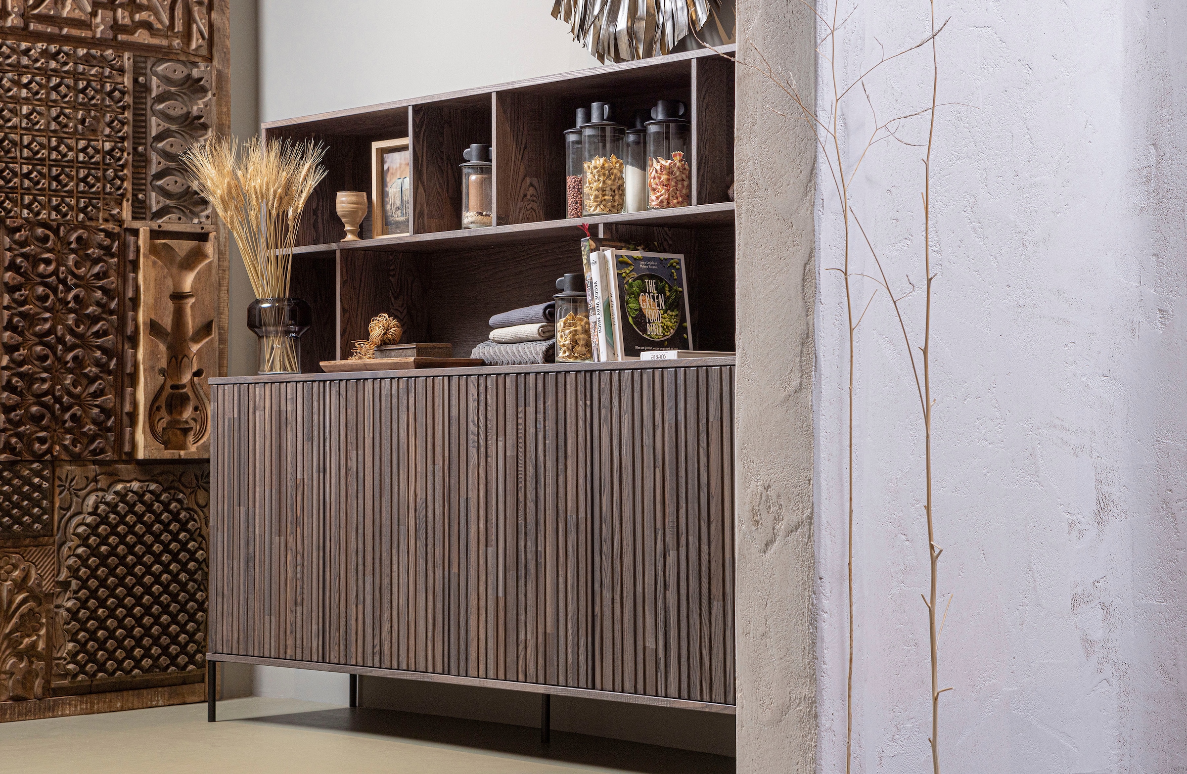 WOOOD Buffet »Gravu«, viel Stauraum, Push-to-Open Funktion, H 150 cm x B 200 cm