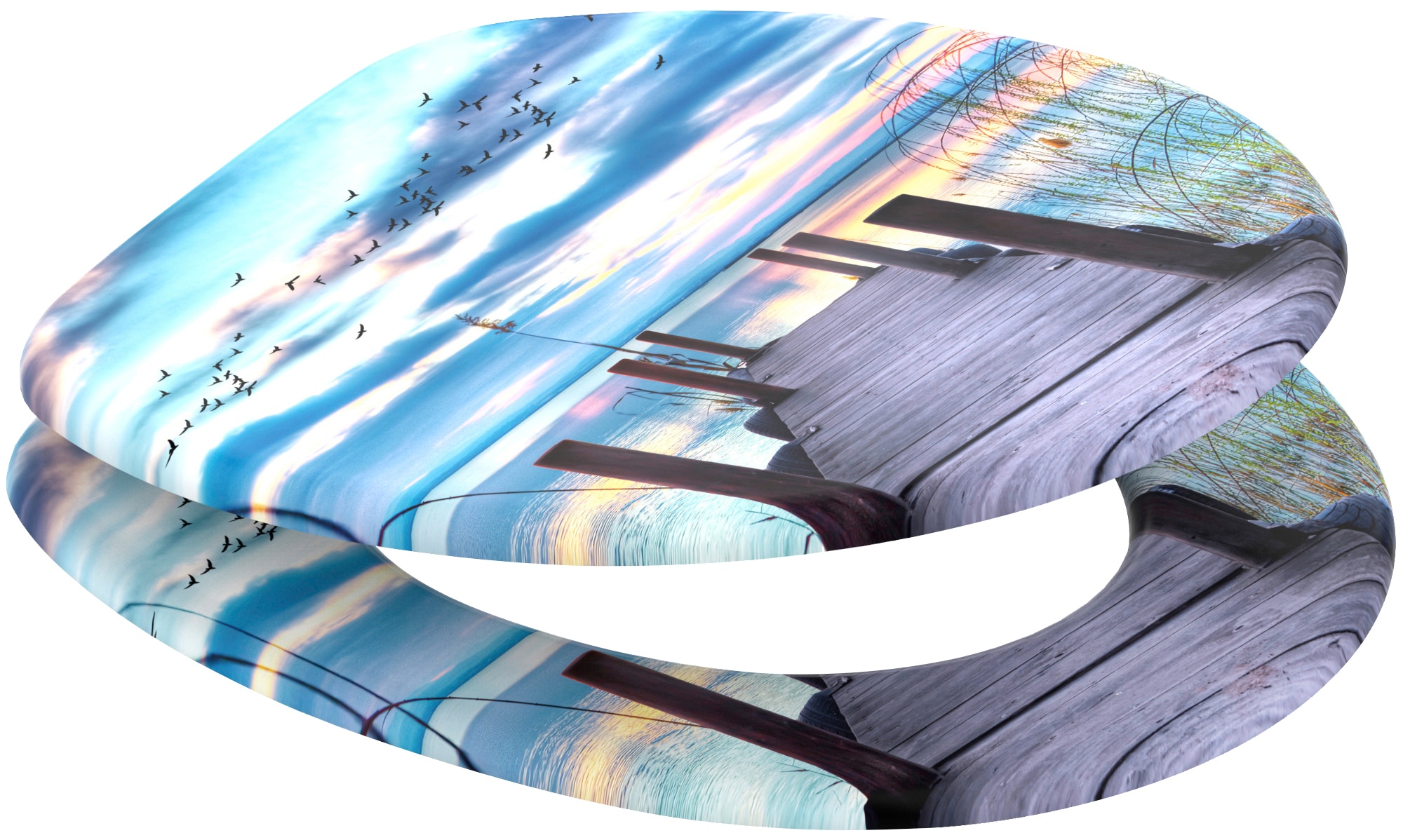 Sanilo WC-Sitz »Sunset«, mit Absenkautomatik, BxL: 37,7 x 42,0 - 47,0 cm