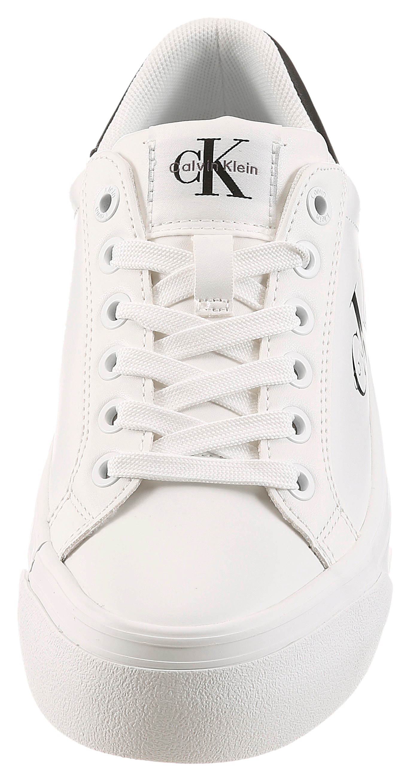 Calvin Klein Plateausneaker »VULC FLATFORM LACEUP LOW LTH«  Schnürschuh, Halbschuh, Freizeitschuh mit seitlichem Logoschriftzug