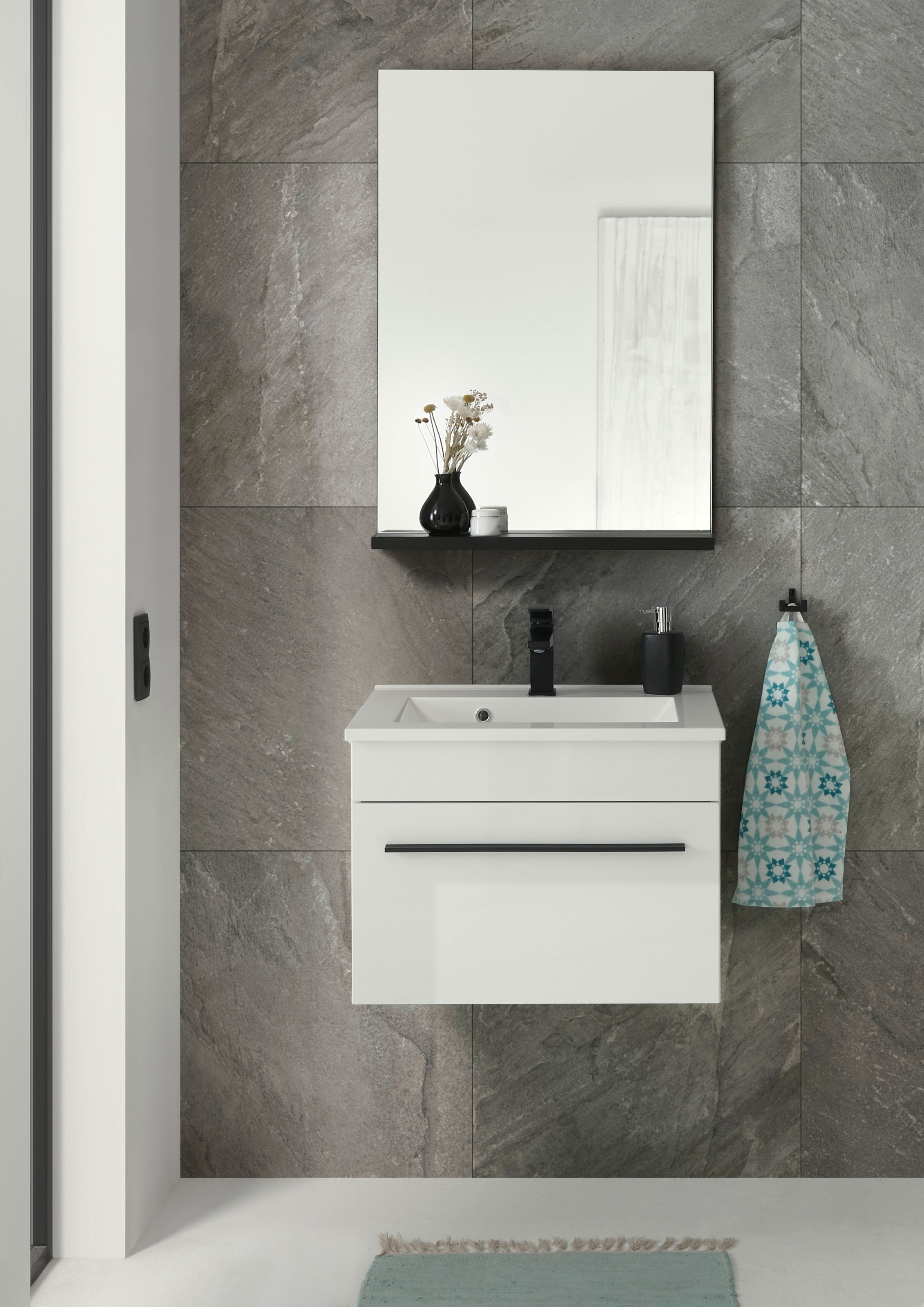 Home affaire Badmöbel-Set »Cantara, Bad im modernen Design, 2-teiliges Badezimmer« Set, 2 Stk. tlg.