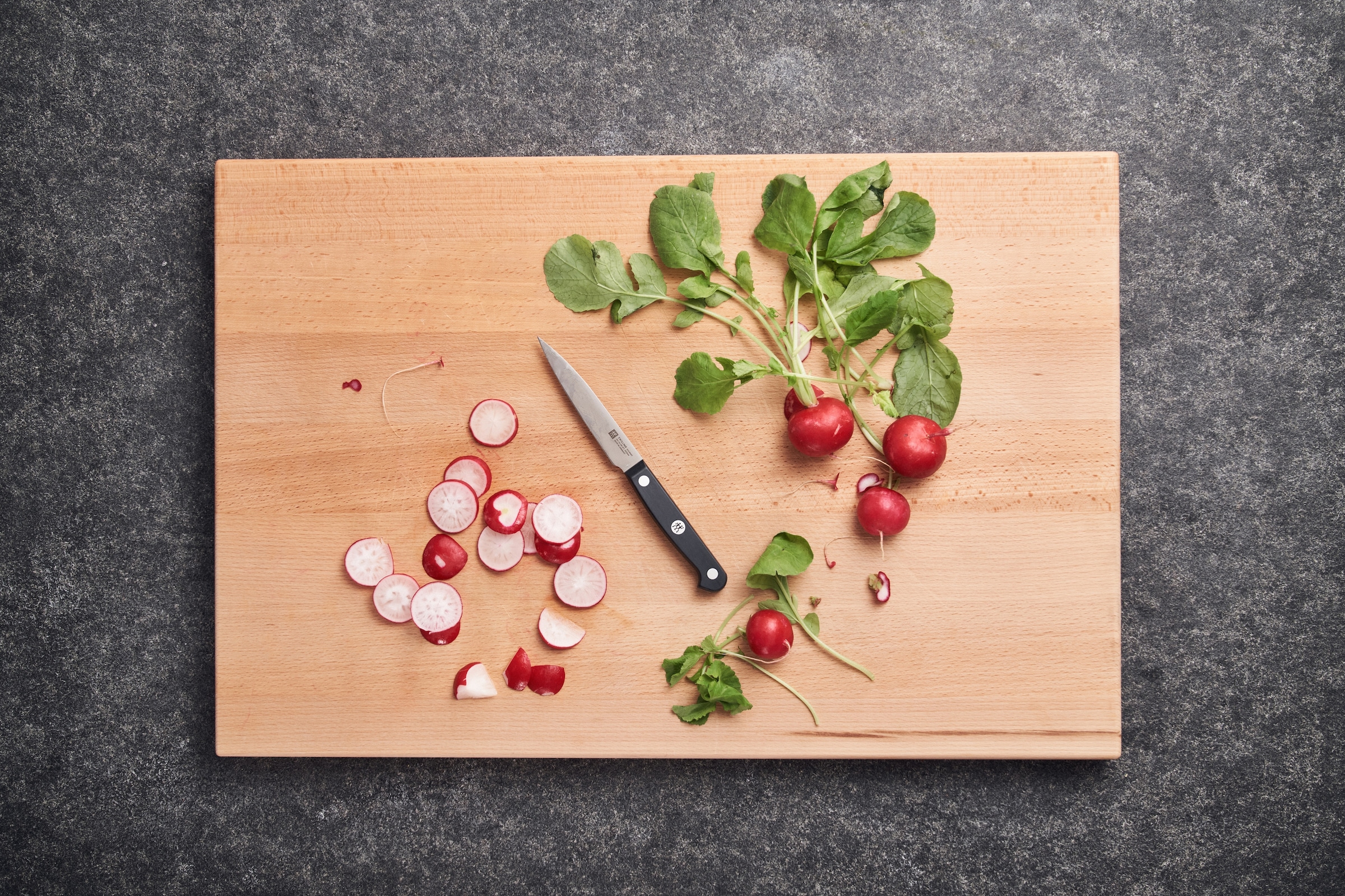 Zwilling Messerblock »Gourmet, inkl. 4 Messer«, 5 tlg., mit flexiblen Kunststoff-Borsten, Bambus