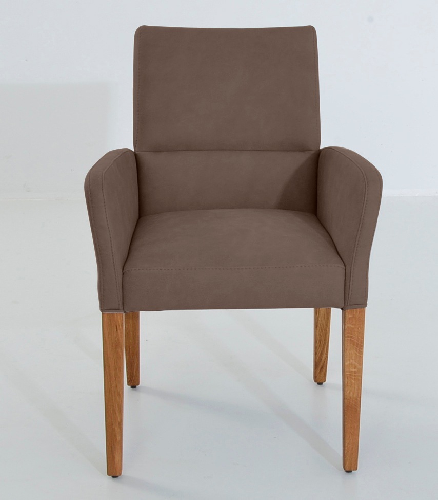 K+W Komfort & Wohnen Armlehnstuhl »GOBY« () 4-Fuß-Armlehnenstuhl mit Füßen in Wildeiche geölt, mit Polsterung