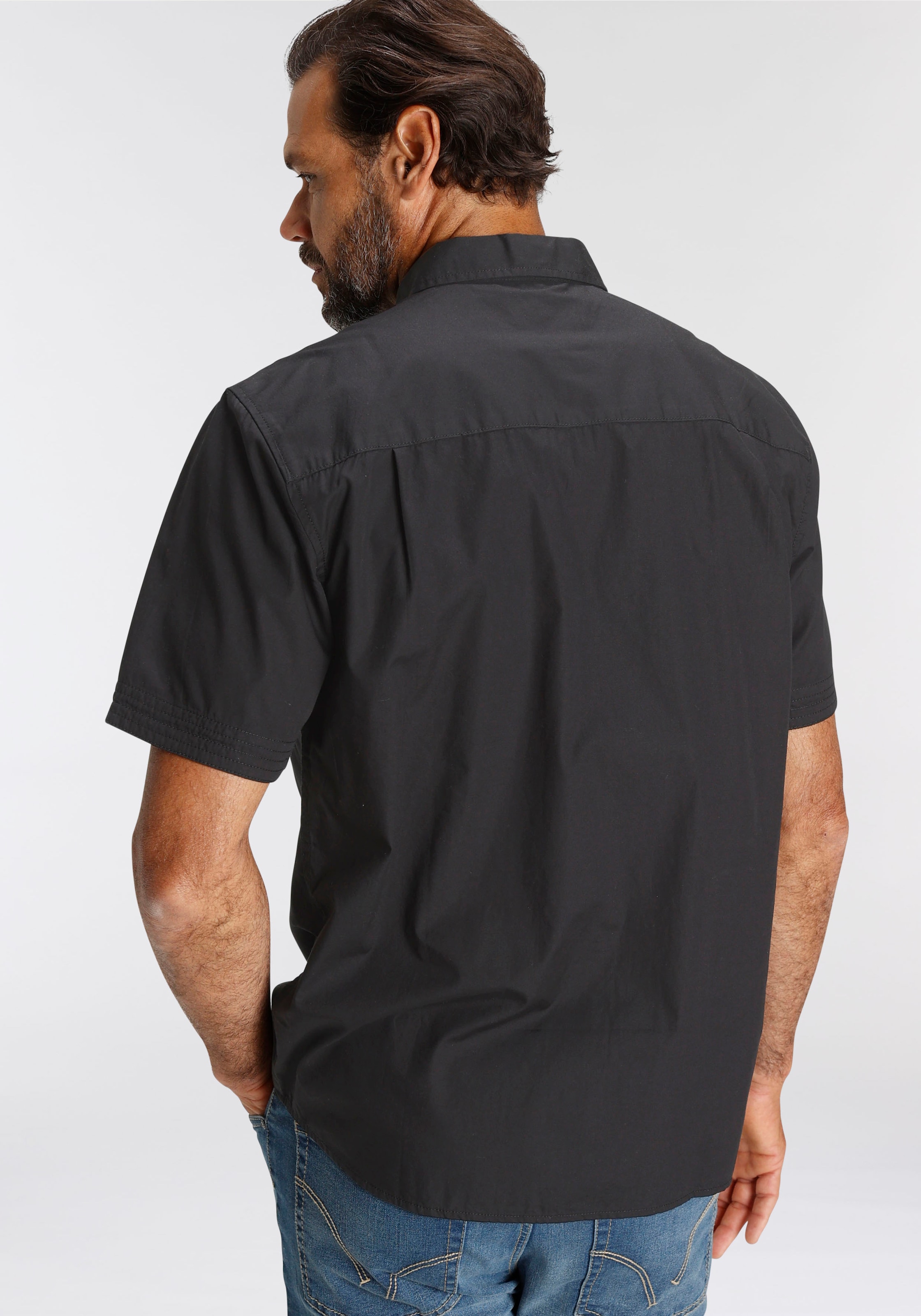 Man's World Kurzarmhemd, mit kleinem Brustprint