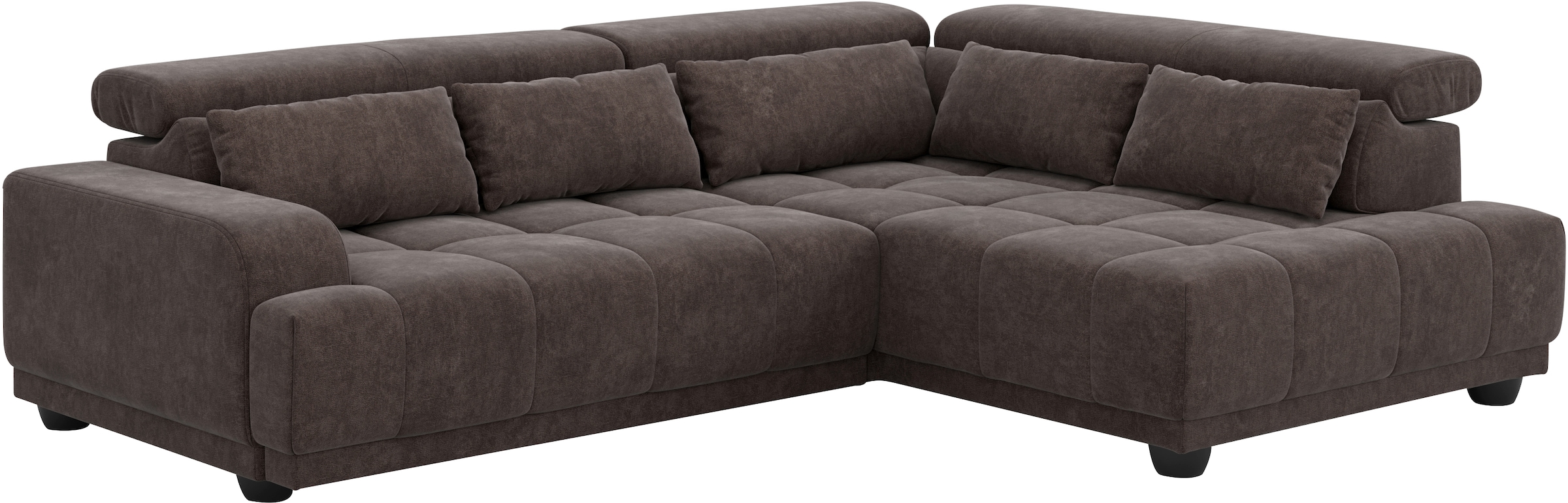 COTTA Ecksofa »Jade - L Form, Sitzbreite 201 cm« inkl. Kopfteilverstellung und Nierenkissen, PUR-Schaumpolsterung