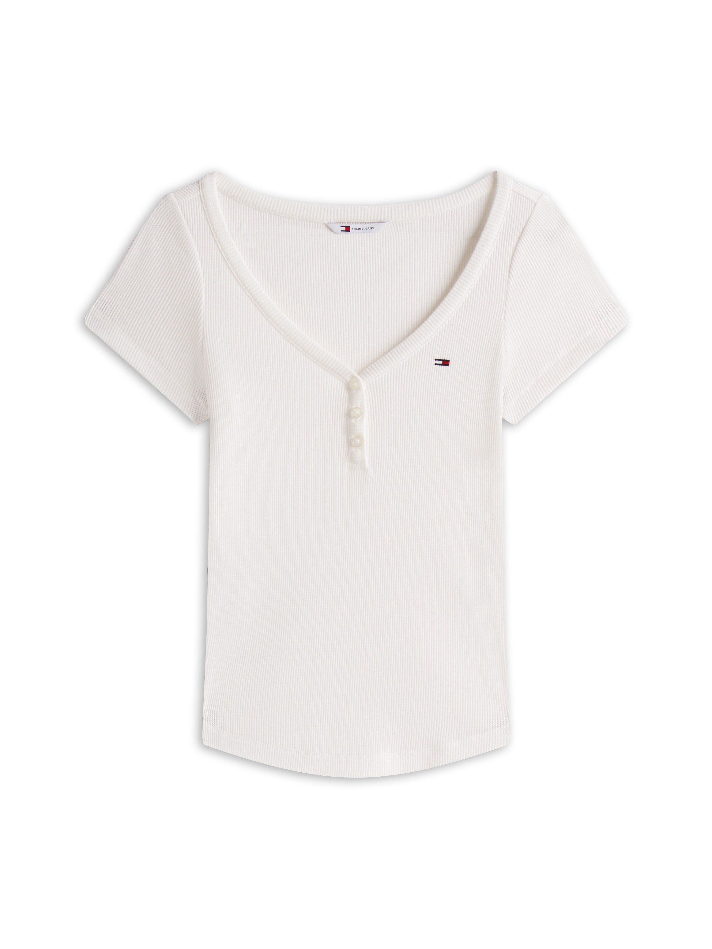 Tommy Jeans Kurzarmshirt »TJW SLIM HENLEY WAFFLE SS«