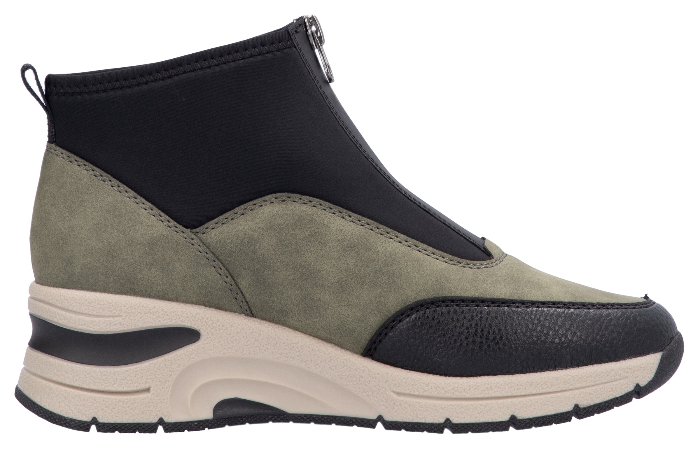 Rieker Sneaker, Freizeitschuh, High Top Sneaker, Stiefelette mit modischer Laufsohle