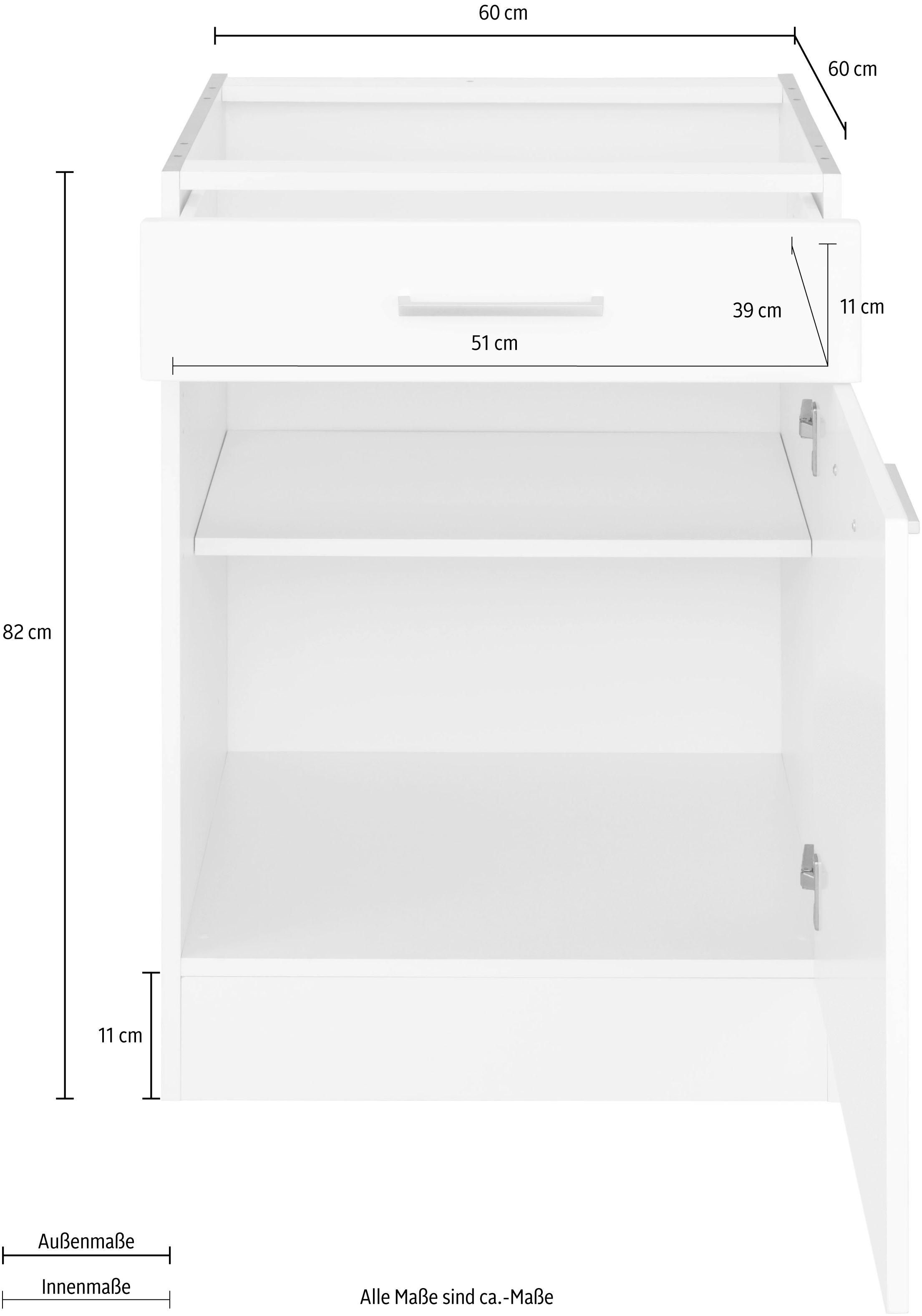 KOCHSTATION Unterschrank »KS-Visby«, Breite 60 cm