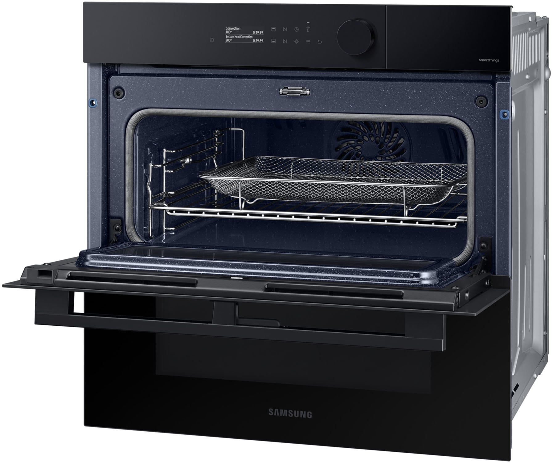 Samsung Pyrolyse Backofen Serie 5 »NV7B5775XDK« mit 1-fach-Teleskopauszug mit Pyrolyse-Selbstreinigung Dual Cook Flex – Ein Ofen. Zwei Garräume. Flexible Tür.