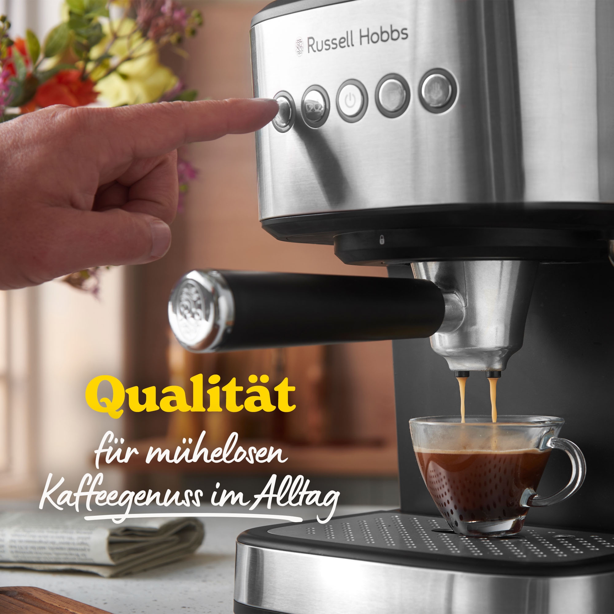 RUSSELL HOBBS Espressomaschine »Heaton 28700-56« 1.100 Watt, 1,5-l-Wassertank