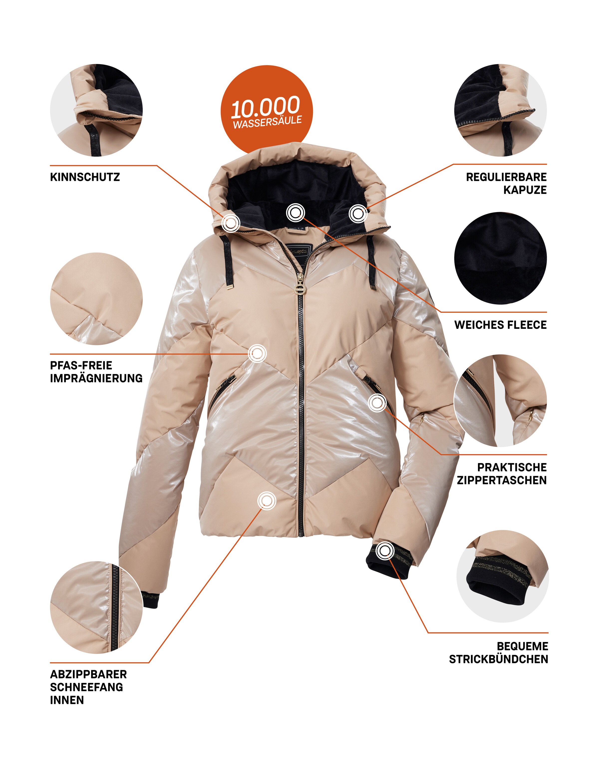 Killtec Skijacke »KSW 113 WMN SKI QLTD JCKT« Winddichte, wasserabweisende Skijacke mit 10.000 mm Wassersäule