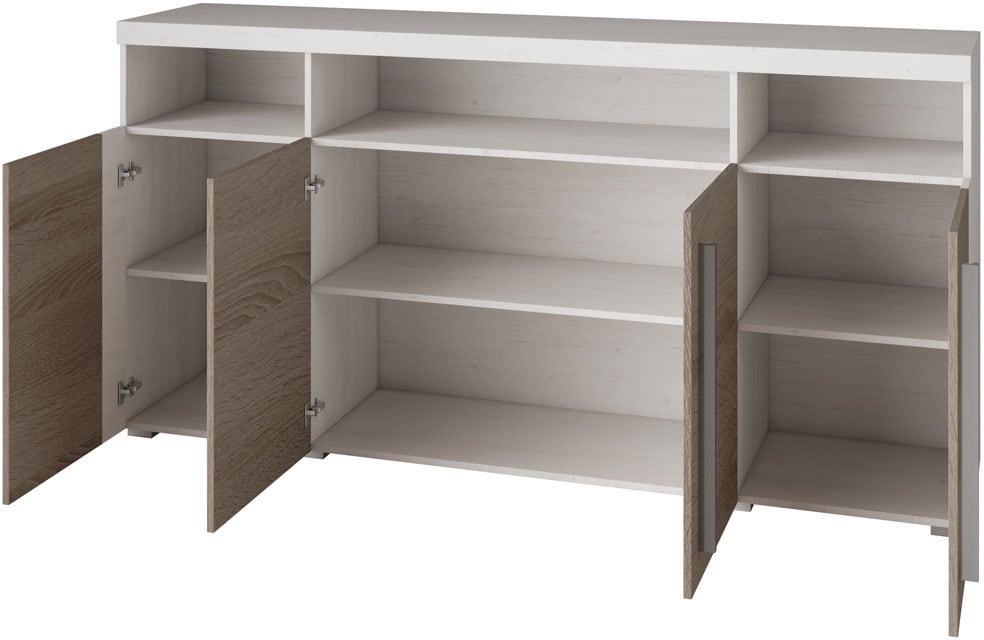 INOSIGN Sideboard »Roger,Breite 182cm, stilvolle Schrank mit 4 Türen«, Kommode mit viel Stauraum, Einlegeböden verstellbar