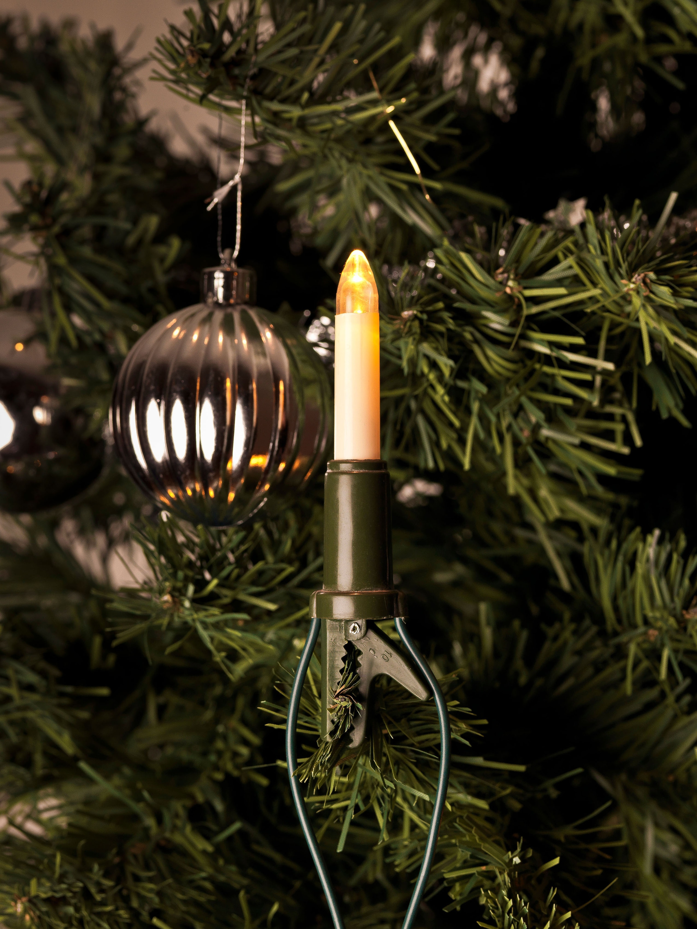 KONSTSMIDE LED-Christbaumkerzen »Weihnachtsdeko, Christbaumschmuck«, 15 St.-flammig, LED Baumkette, Schaftkerzen, 15 warm weiße Dioden
