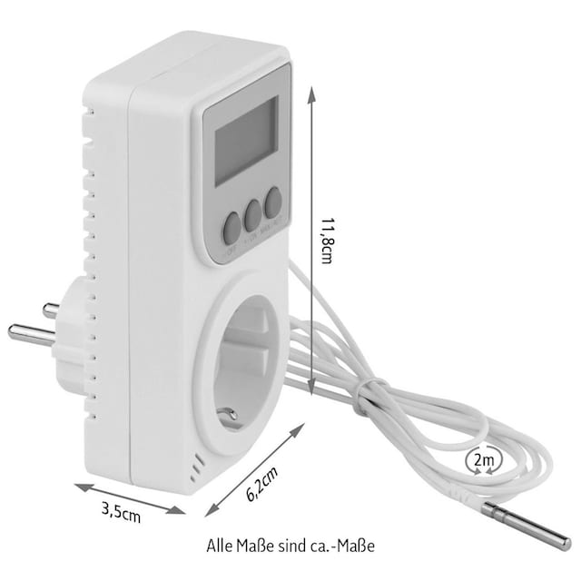 Xavax Raumthermostat »Steckdosen-Thermostat«, für Infrarotheizung,  Klimagerät, Steckerthermostat mit Fühler online kaufen, mit 3 Jahren XXL  Garantie