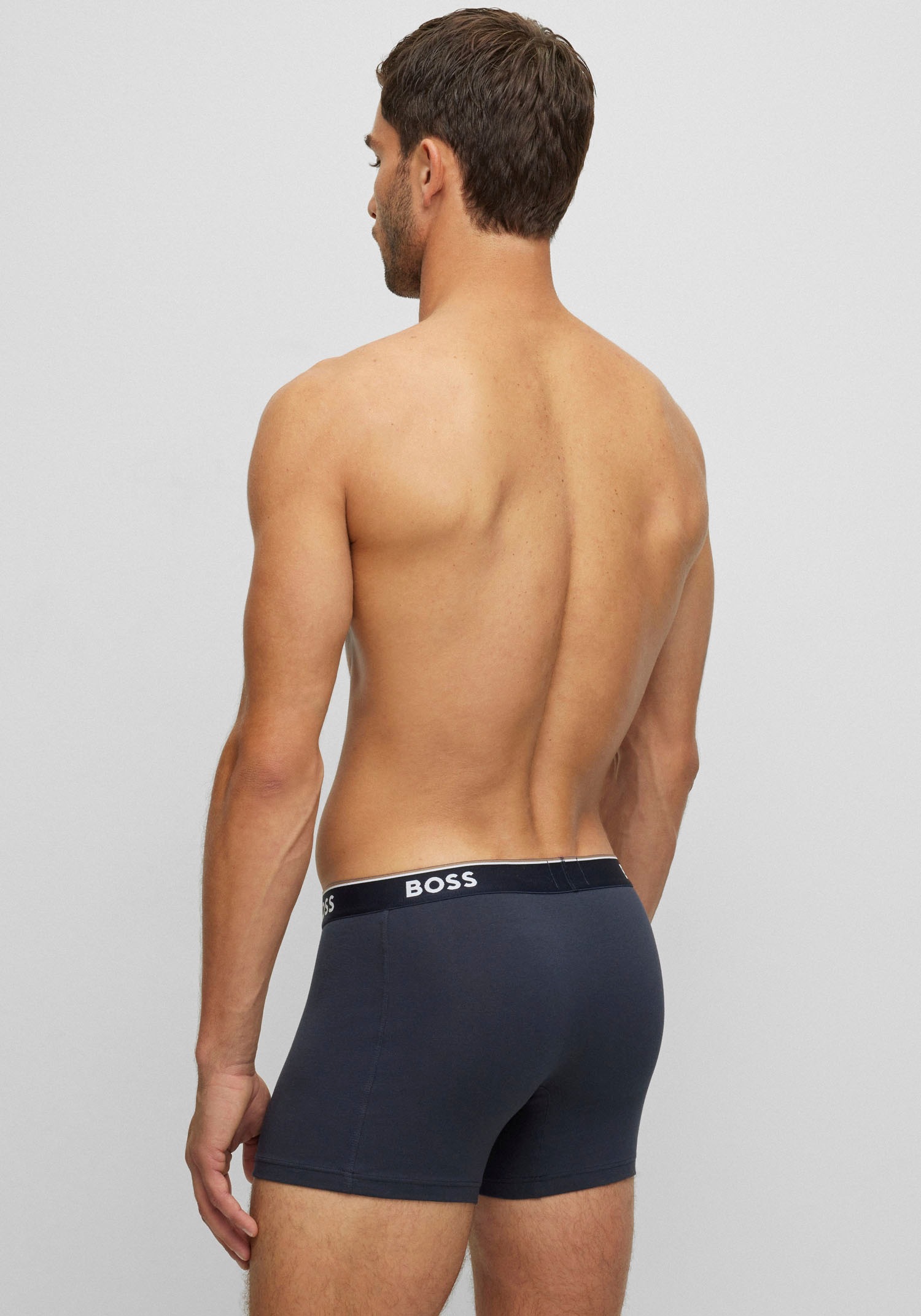 BOSS Langer Boxer »Brief 3 PACK«, mit farblich passendem Webbund