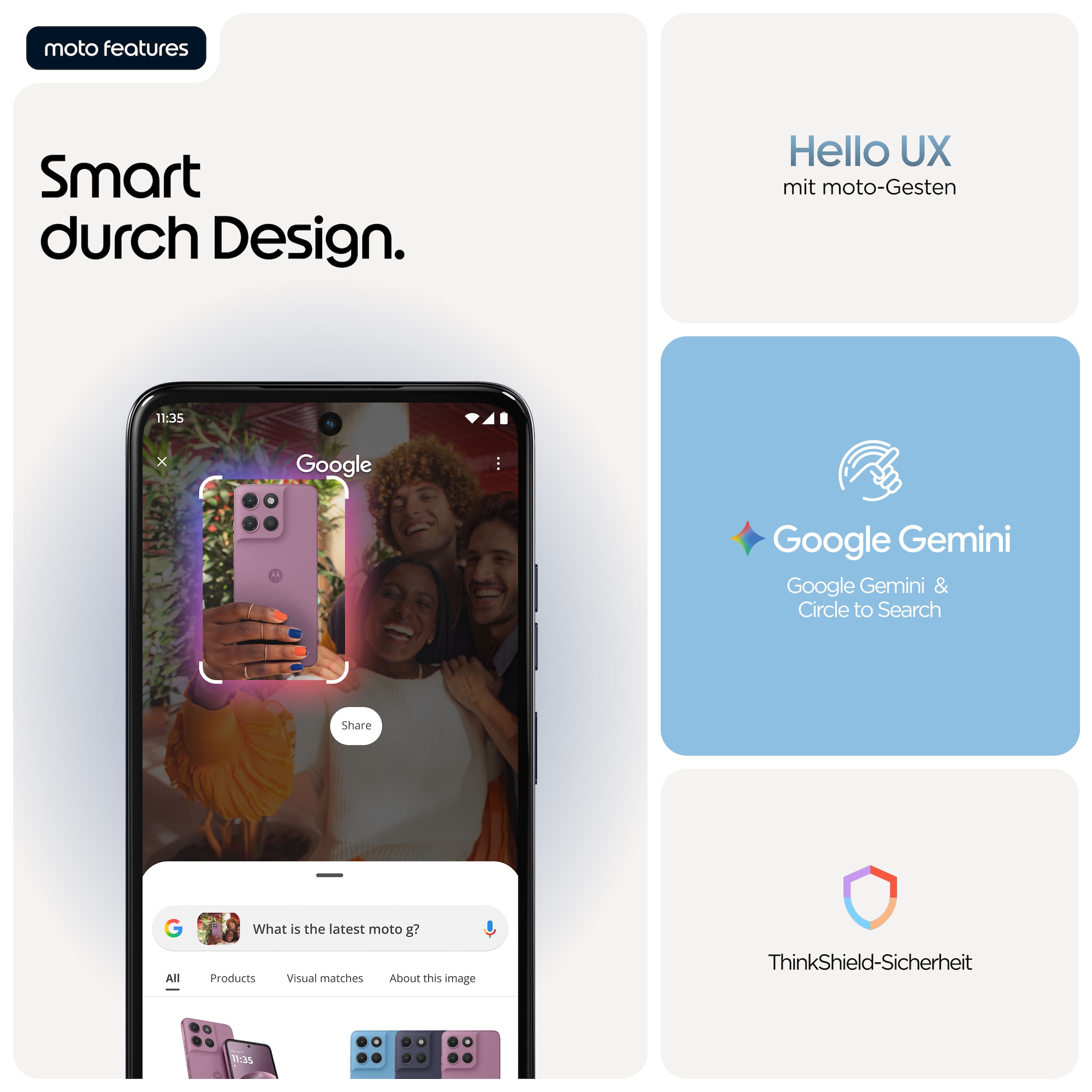Motorola Smartphone »moto g 17« PANTONE® Alaskan Blue