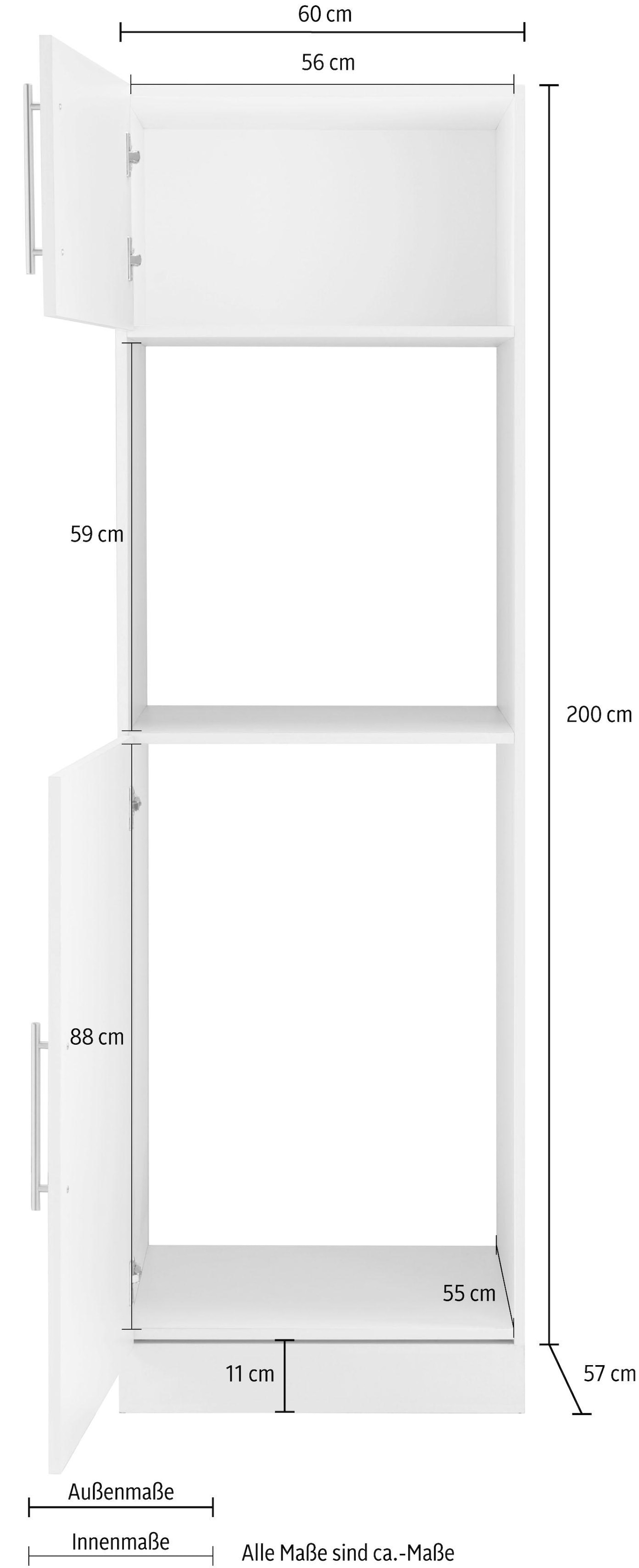 wiho Küchen Backofen/Kühlumbauschrank 60 cm kaufen »Cali«, Raten breit auf