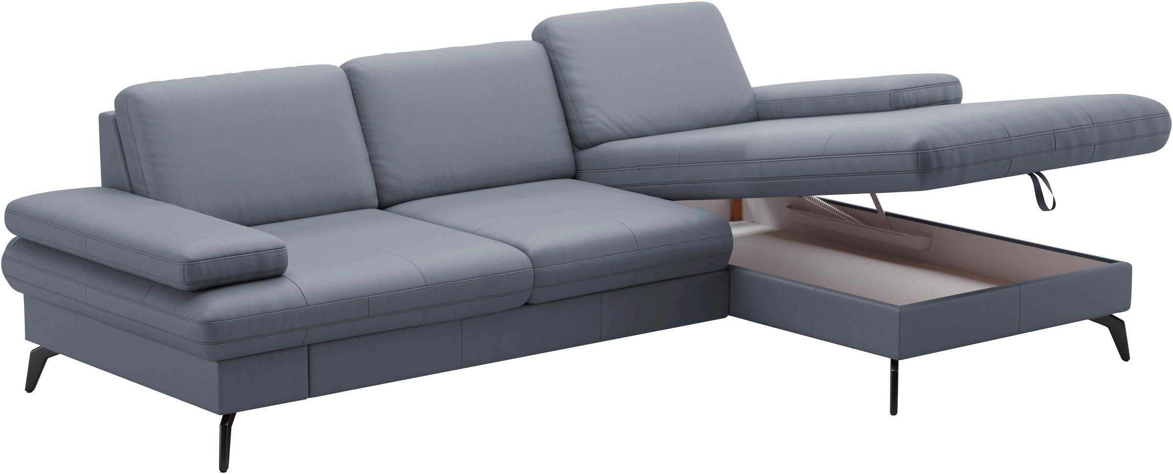 sit&more Ecksofa »Morris L-Form, inkl. Sitztiefenverstellung«, wahlweise mit Armteilverstellung, Bettfunktion & Bettkasten