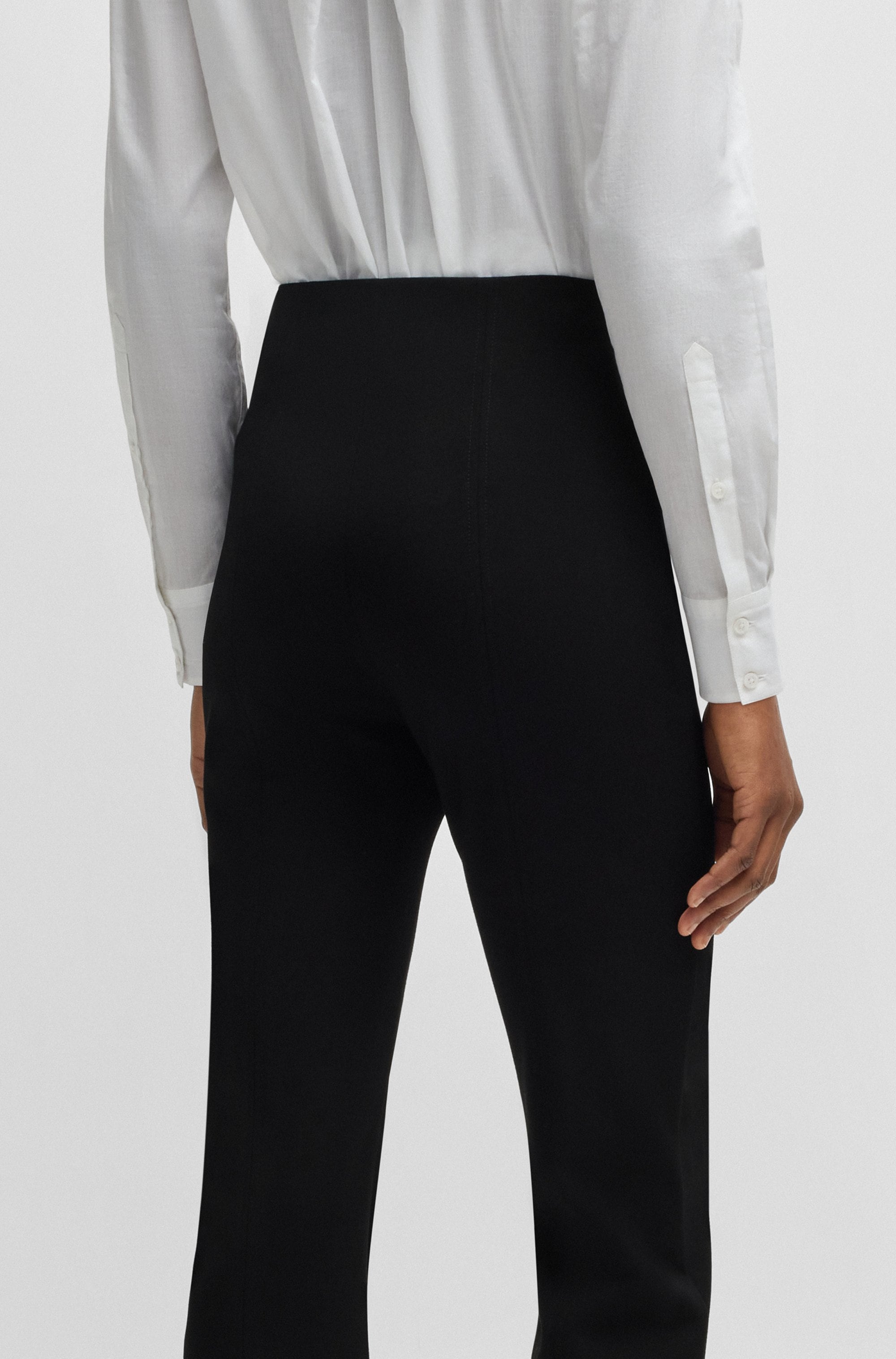BOSS ORANGE Webhose »Taboot Premium Damenmode«, mit seitlichem Reißverschluss, flared Form, Milano Qualität Loungewear