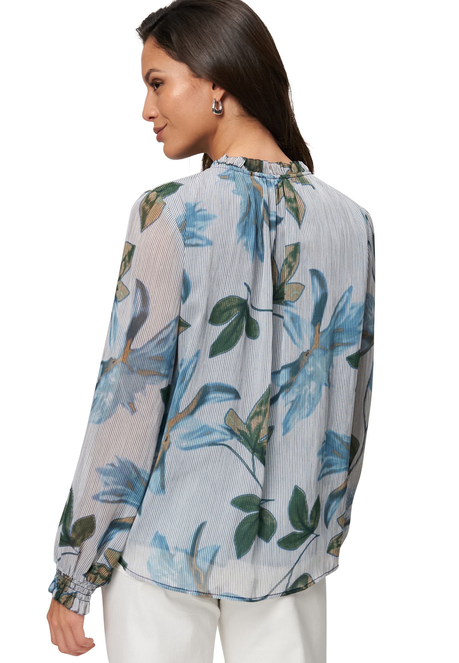 Zero Chiffonbluse »Chiffonbluse mit Blätterdruck«