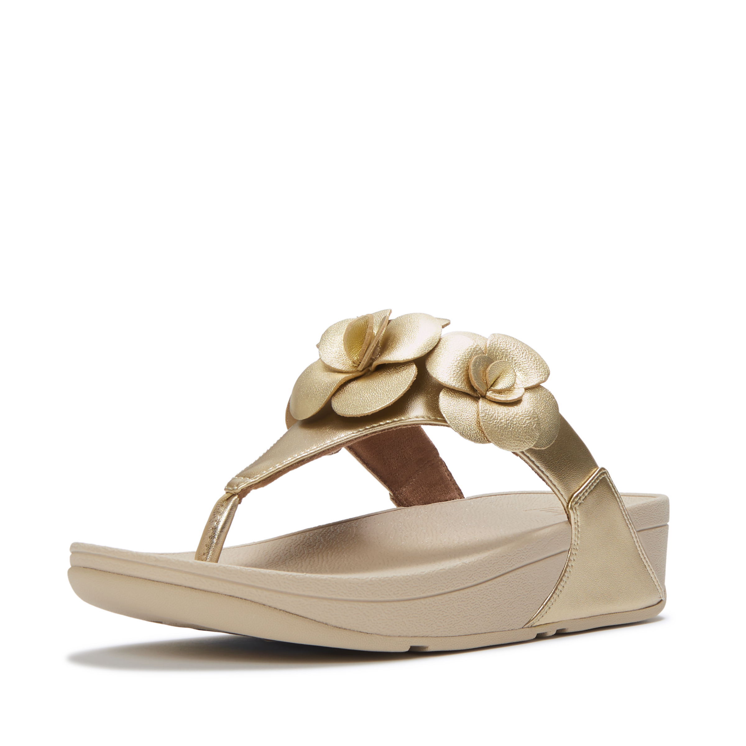 Fitflop Dianette »LULU FLOWER TOE-POST SANDALS«  Keilabsatz, Zehentrenner, Sommerschuh mit modischer Blütenverzierung
