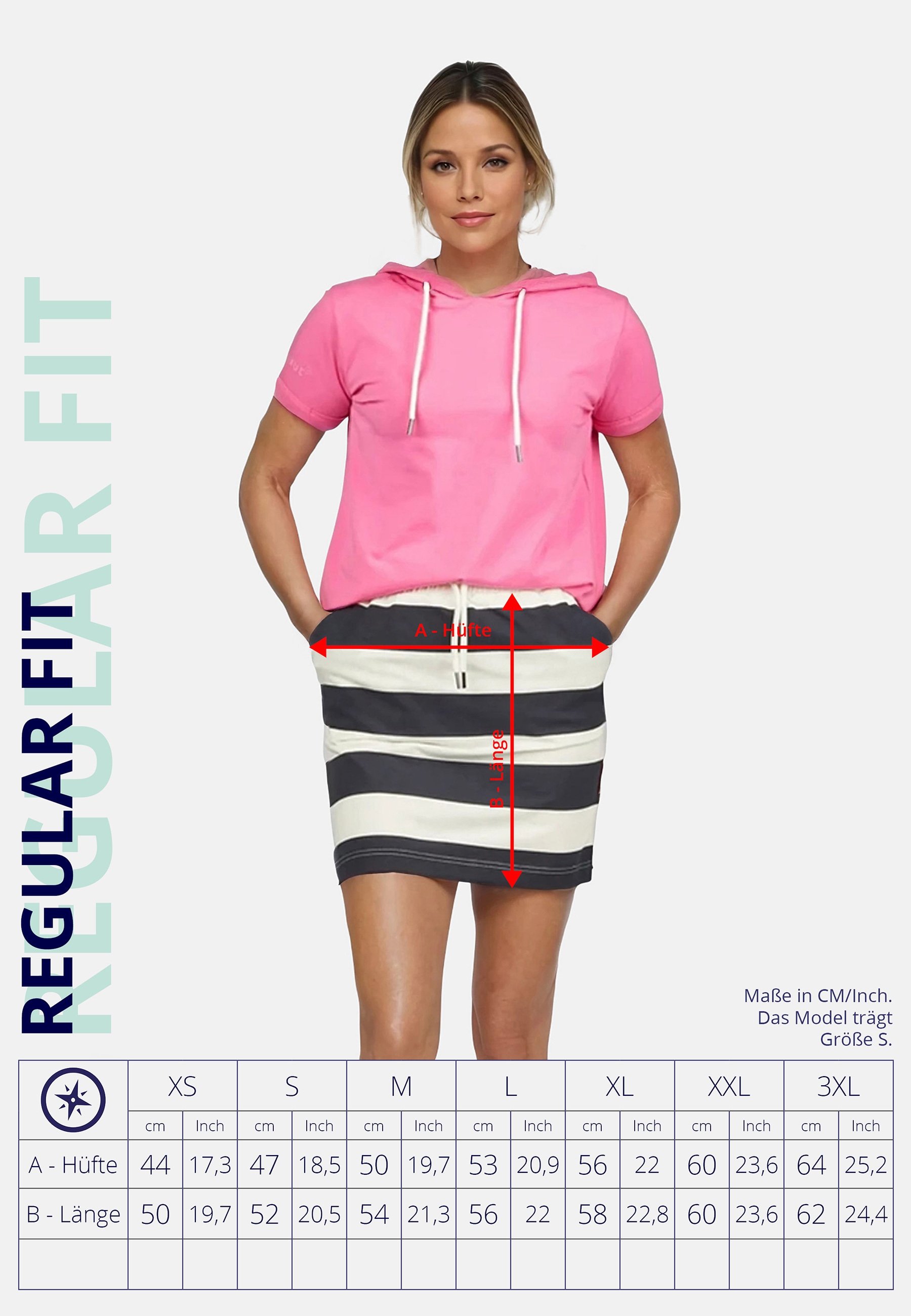 salzhaut Midirock »Knielanger Rock (Midi) UTBÜXEN«