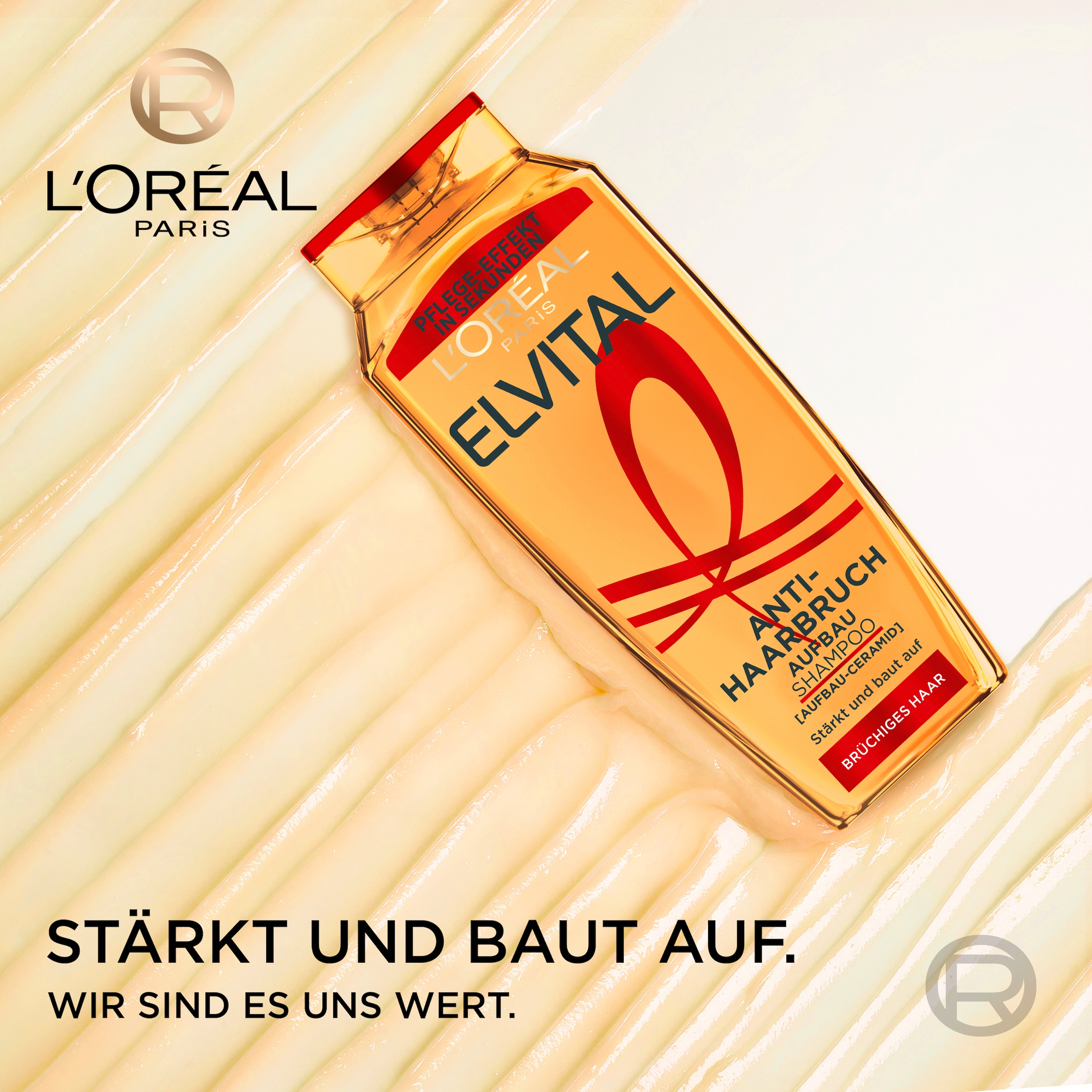 L'ORÉAL PARIS Haarshampoo »L'Oréal Paris Elvital Anti-Haarbruch Shampoo«, (Packung, 6 tlg.)