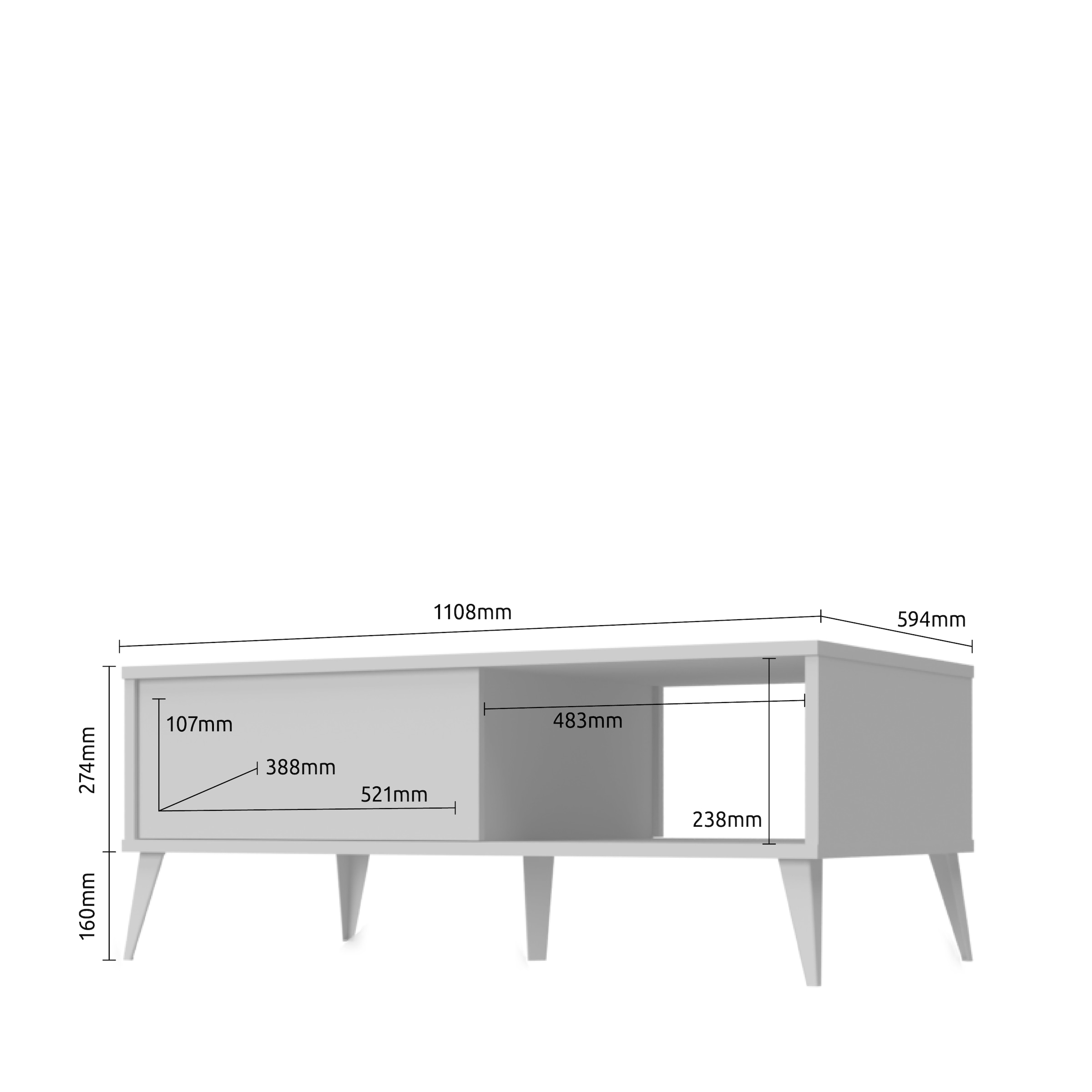 Home affaire Couchtisch »Vida«, UV lackiert, kratzfest, hochglänzend, Soft-Close Funktion