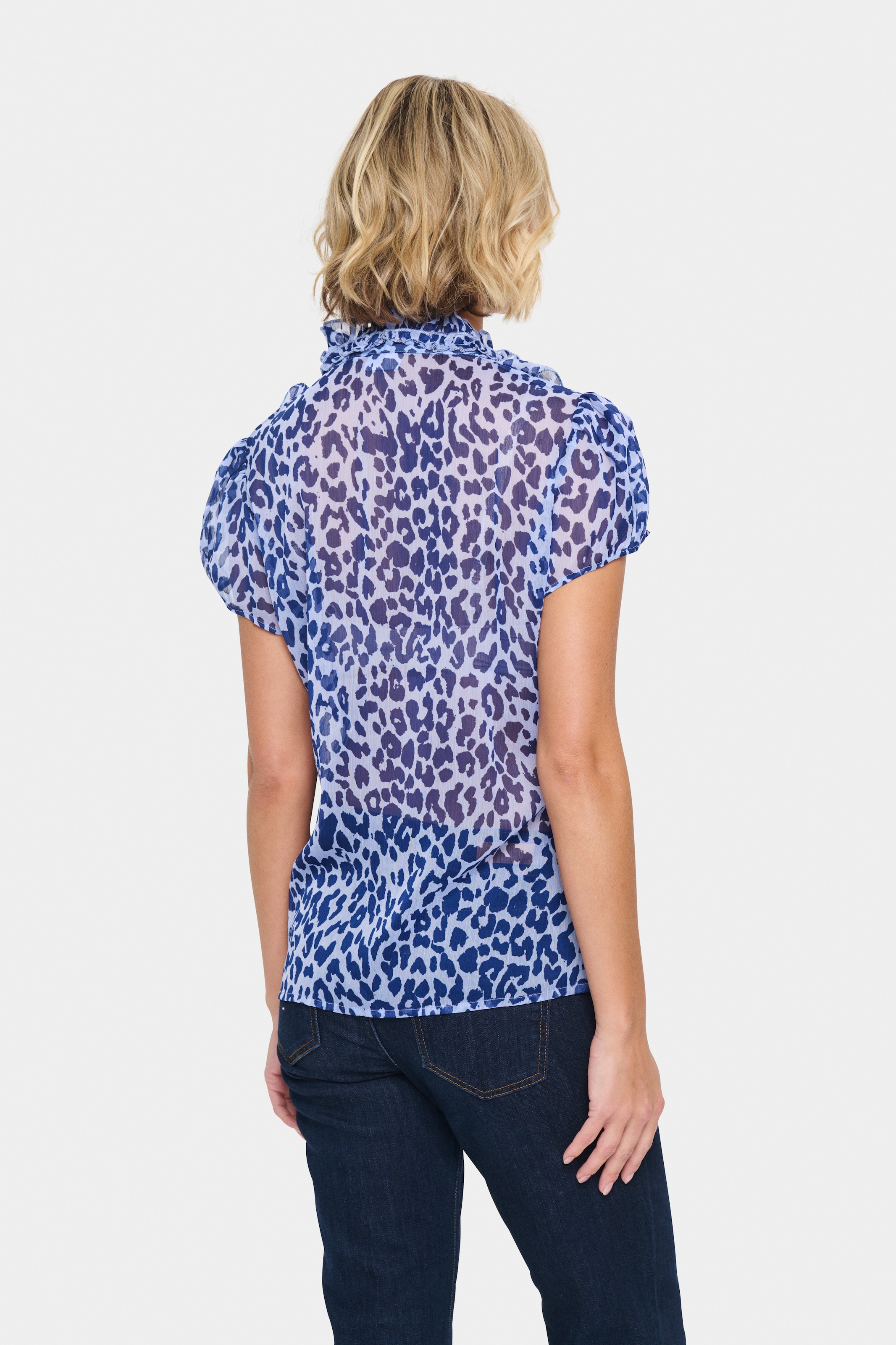 Saint Tropez Rüschenbluse »LiljaSZ Crinkle SS Shirt«