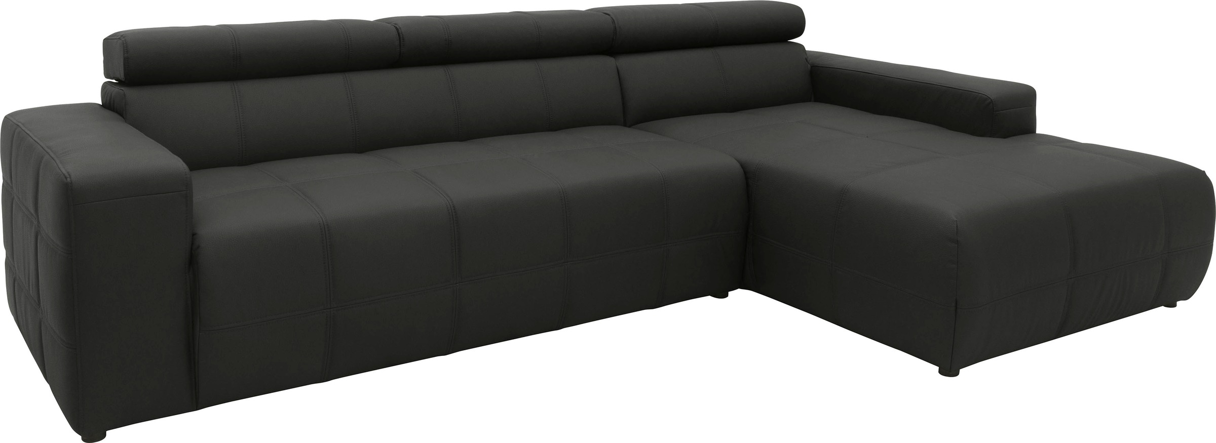 DOMO collection Ecksofa »Brandon B/T/H: 289/177/80 cm, whlw. mit Sitztiefenverstellung, L-Form«, mit Kopfteilverstellung, wahlweise Sitztiefenverstellung, L-Form