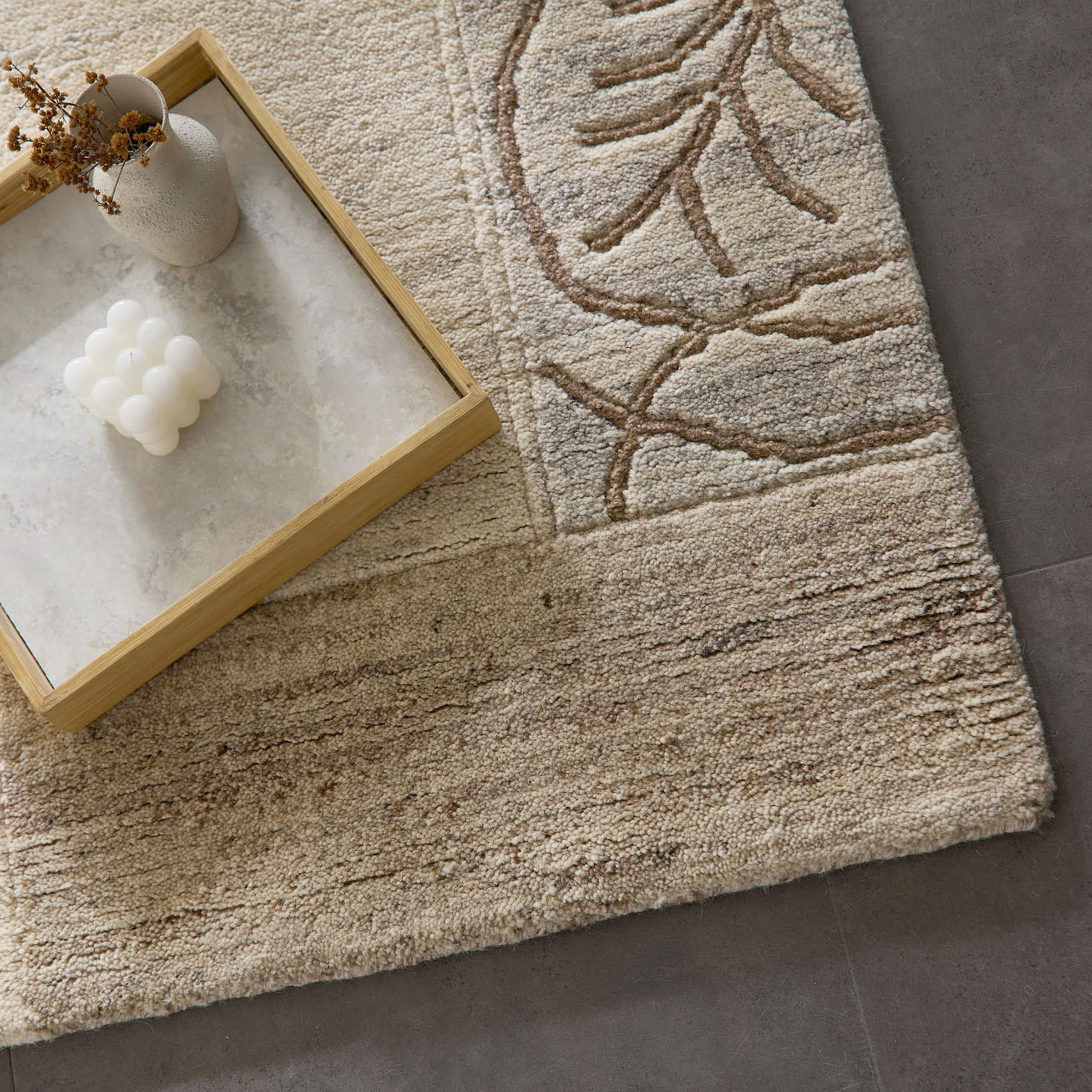 THEKO Wollteppich »Nakarta« rechteckig 12 mm Höhe reine Wolle, handgeknüpft, mit Bordüre