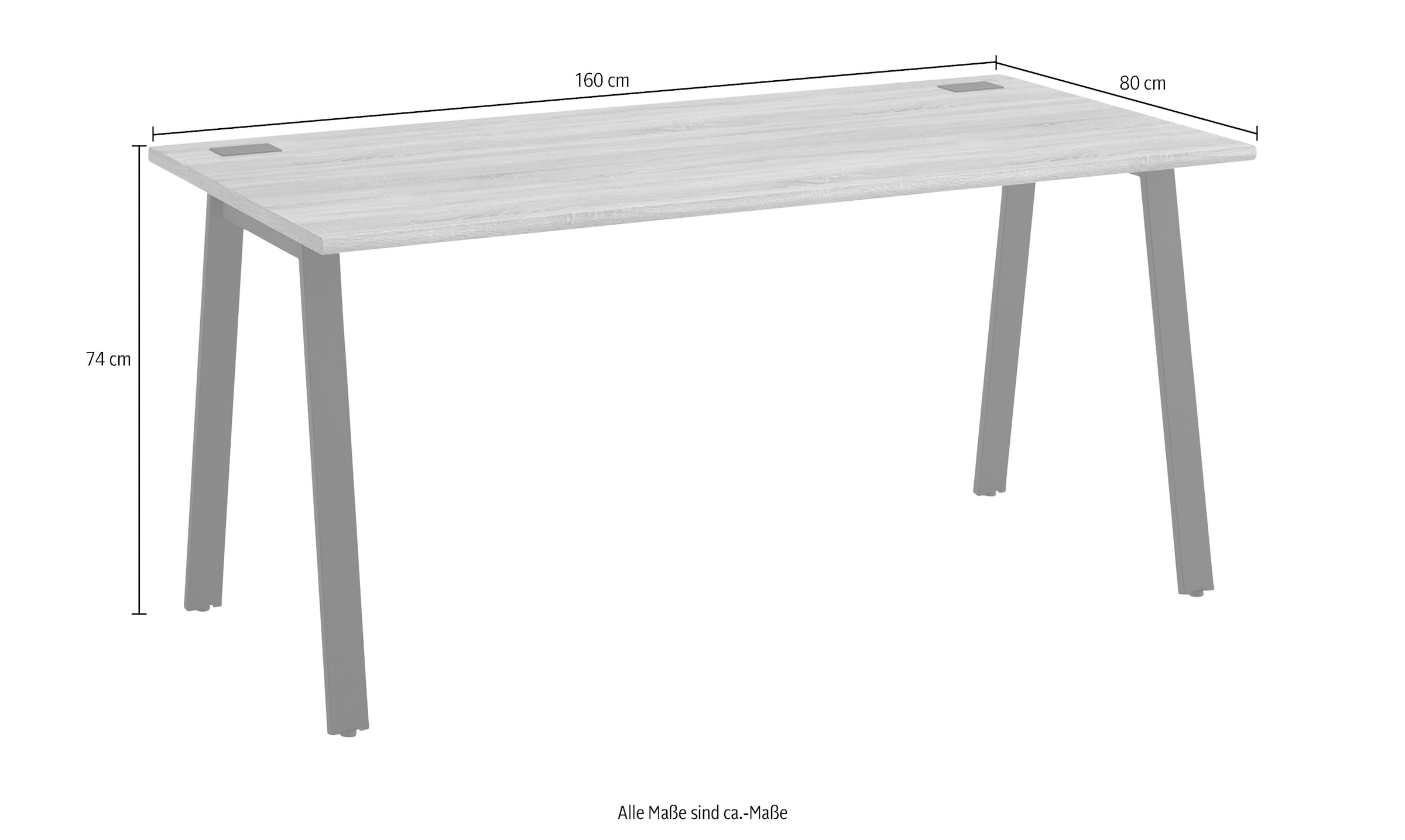 Gami Schreibtisch »MAMBO« in verschiedenen Breiten, mit Kabeldurchlass