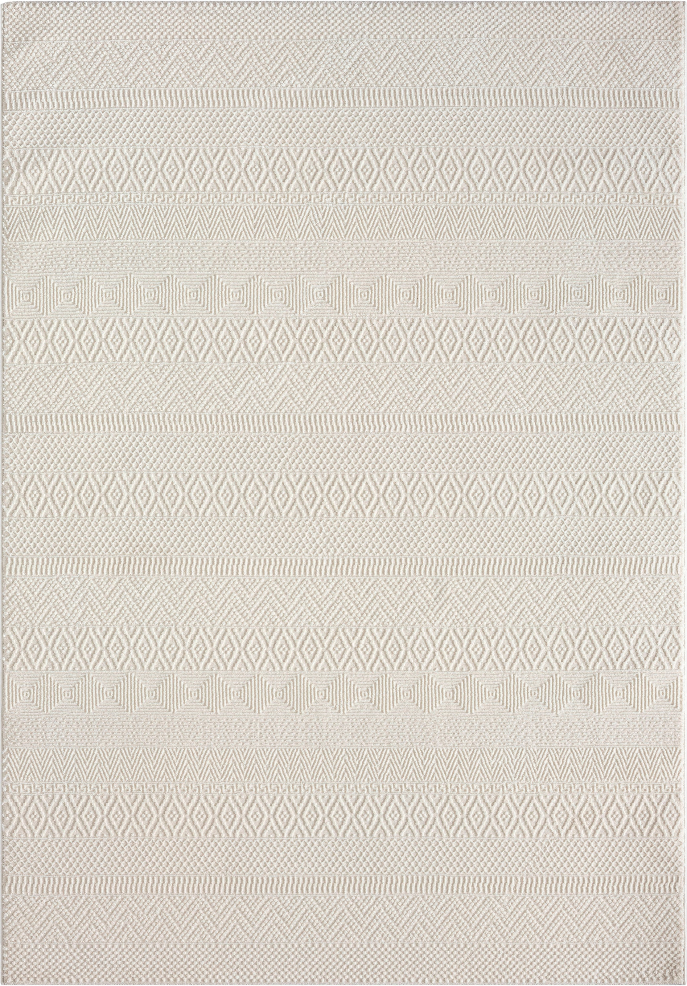 merinos Teppich »Sign 1901«, recyceltem Polyester, Struktur, Raute, Hoch Wohnzimmer rechteckig, 100% Tief