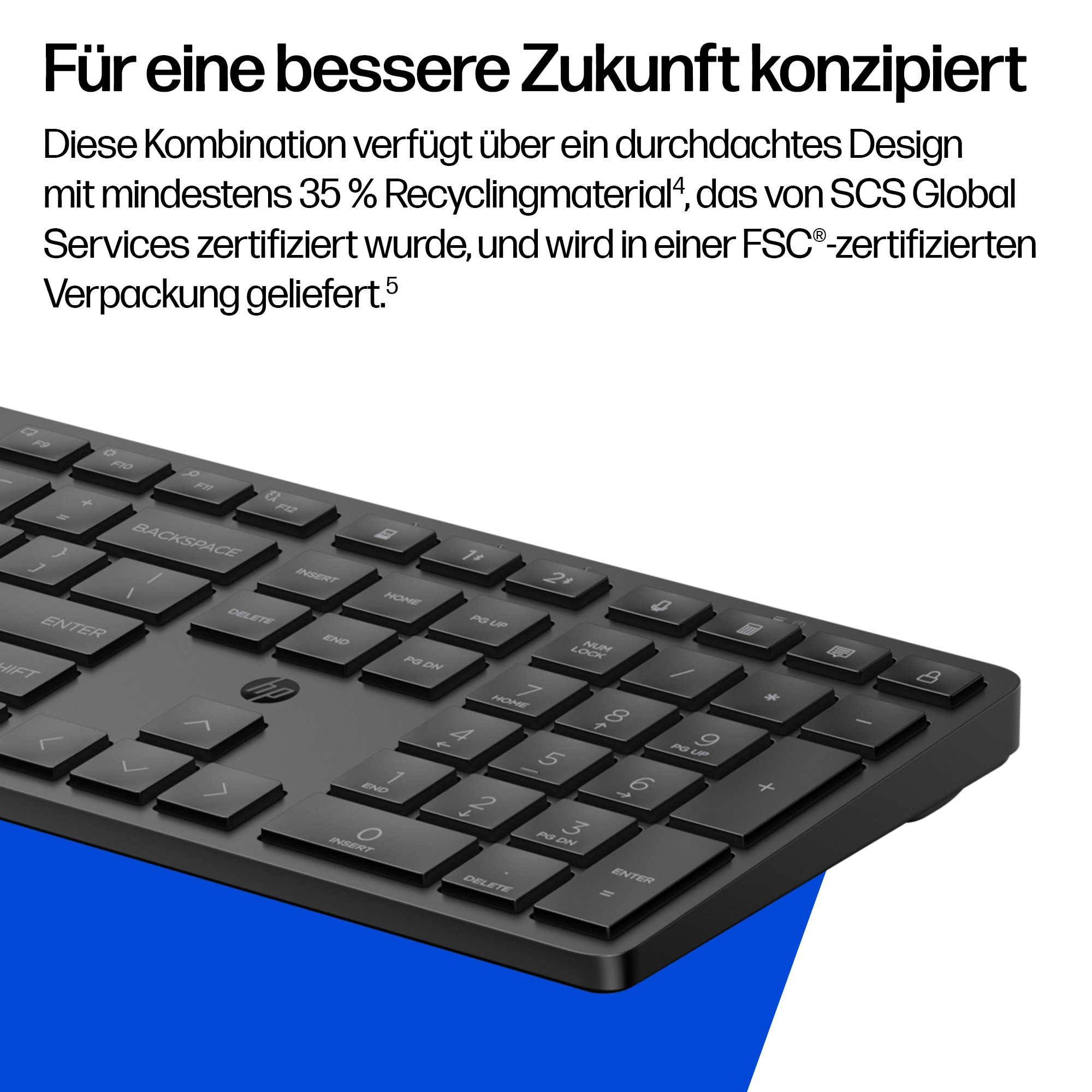 HP Tastatur- und Maus-Set »Kombination aus  Dual-Mode-Maus und-Tastatur für mehrere Geräte 490C«