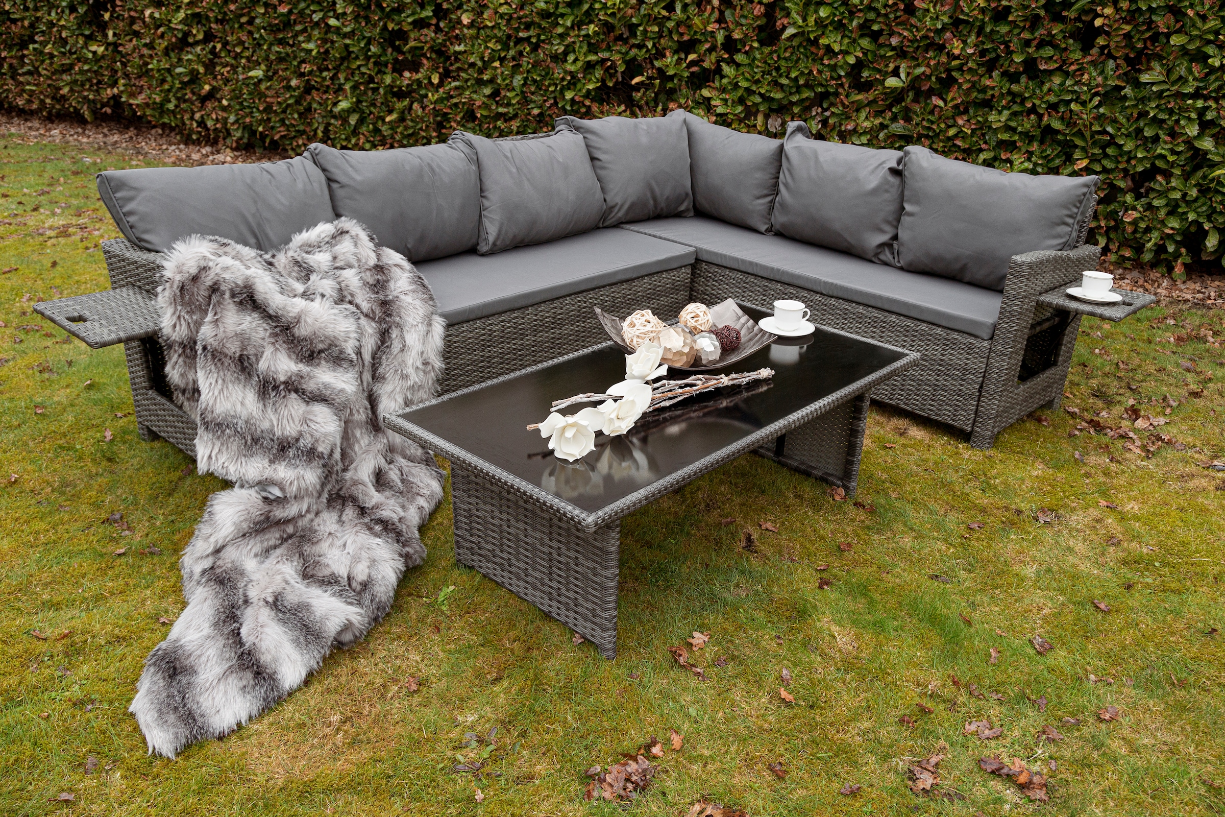 my Flair Gartenlounge-Set, (3 tlg.), 2 Sofas, 1 Tisch
