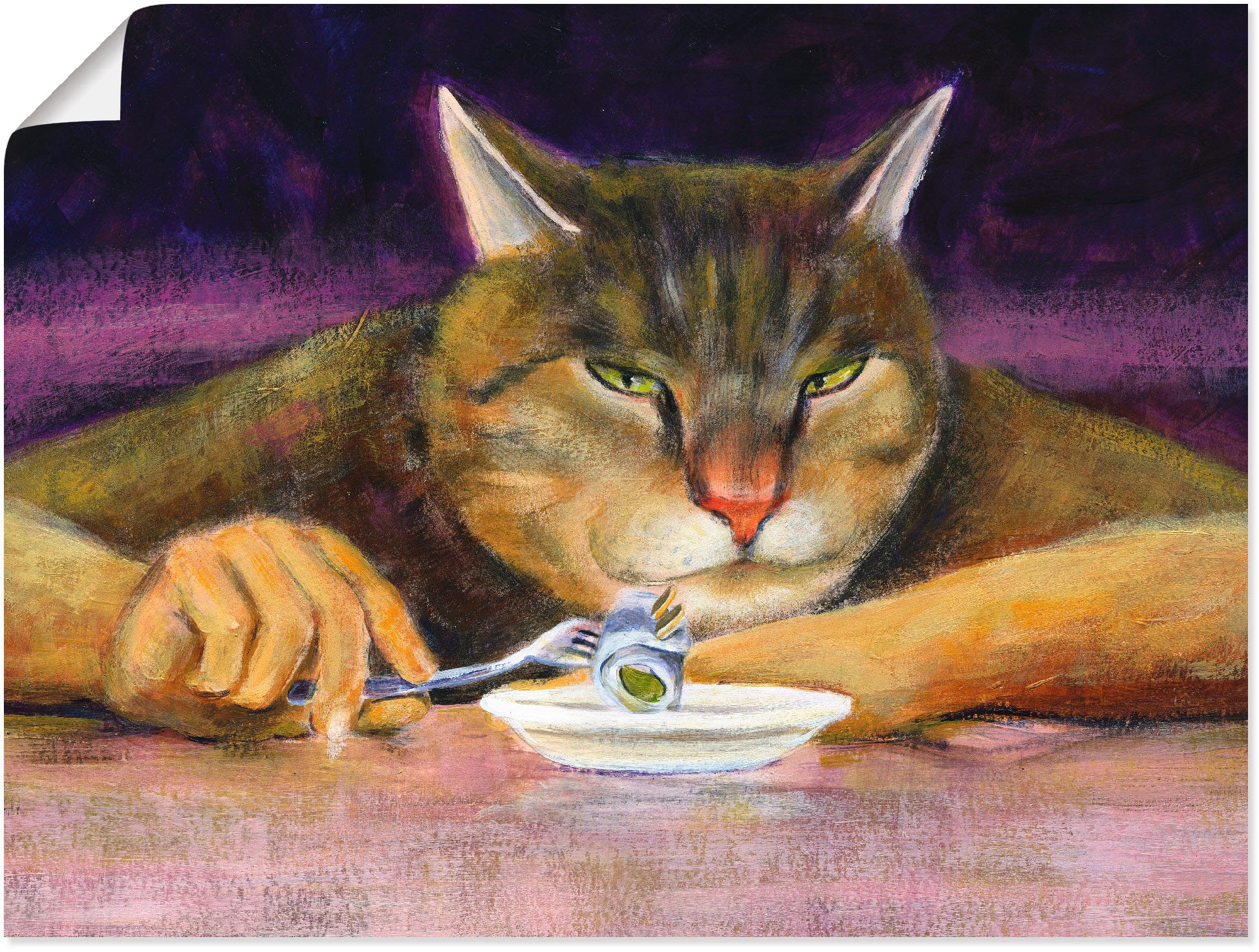 Artland Wandbild »Katzenjammer«, Haustiere, (1 St.), als Leinwandbild, Poster in verschied. Größen