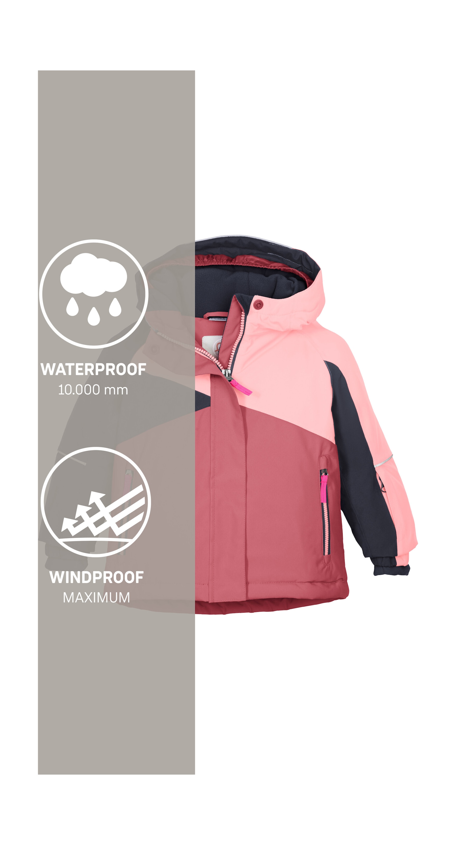 first instinct by killtec Skijacke »FISW 41 MNS SKI JCKT« Wind- und wasserdicht, verlängerbare Ärmel, Schneefang