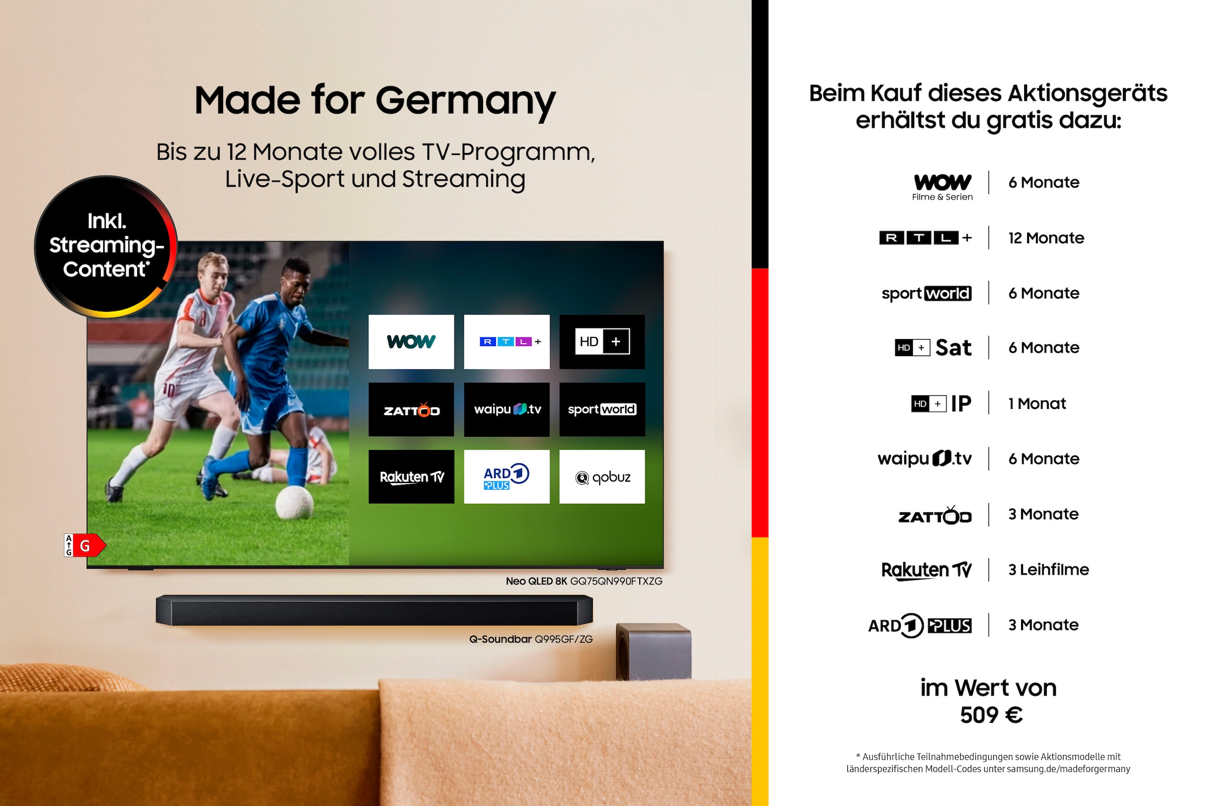Samsung QLED-Fernseher »GQ43LS03FAU«, 4K Ultra HD, Smart-TV, The Frame, Mattes Display, Art Mode, Austauschbare Rahmen, Dolby Atmos