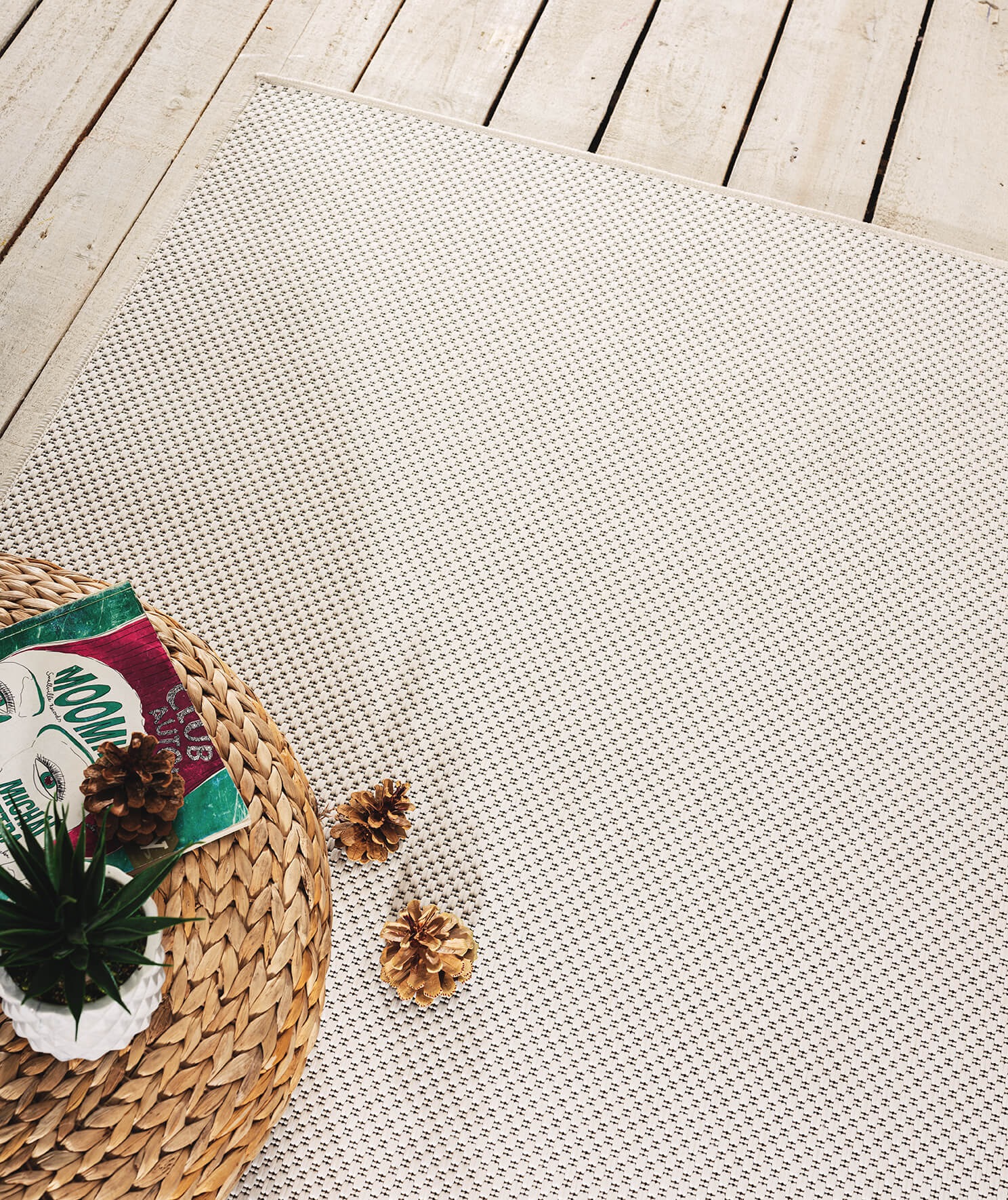 the carpet Teppich »Mistra round«, rund, 1 mm Höhe, moderner robuster In und Outdoor Teppich