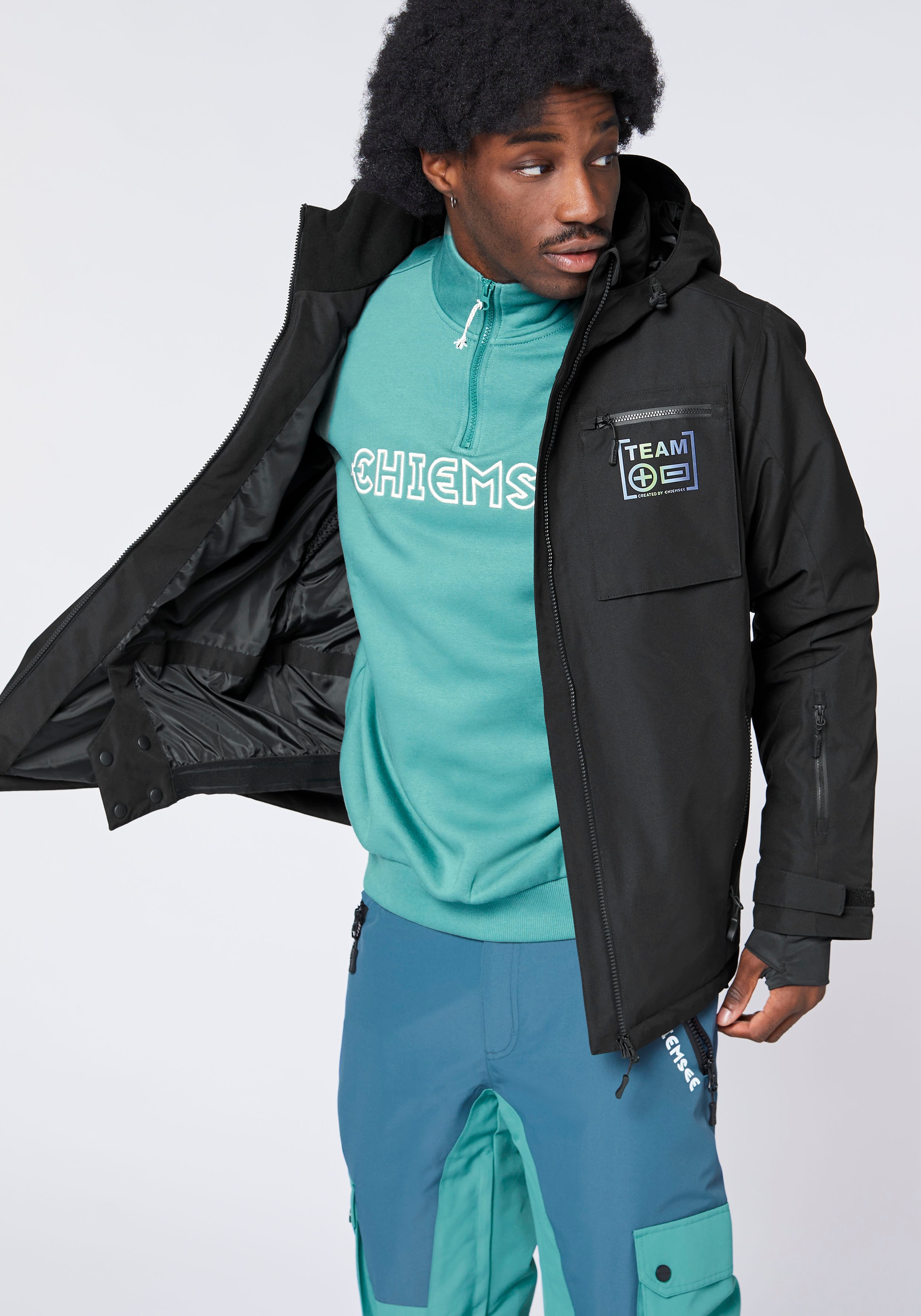Chiemsee Skijacke mit Kapuze - mit abnehmbarer Kapuze<br/>