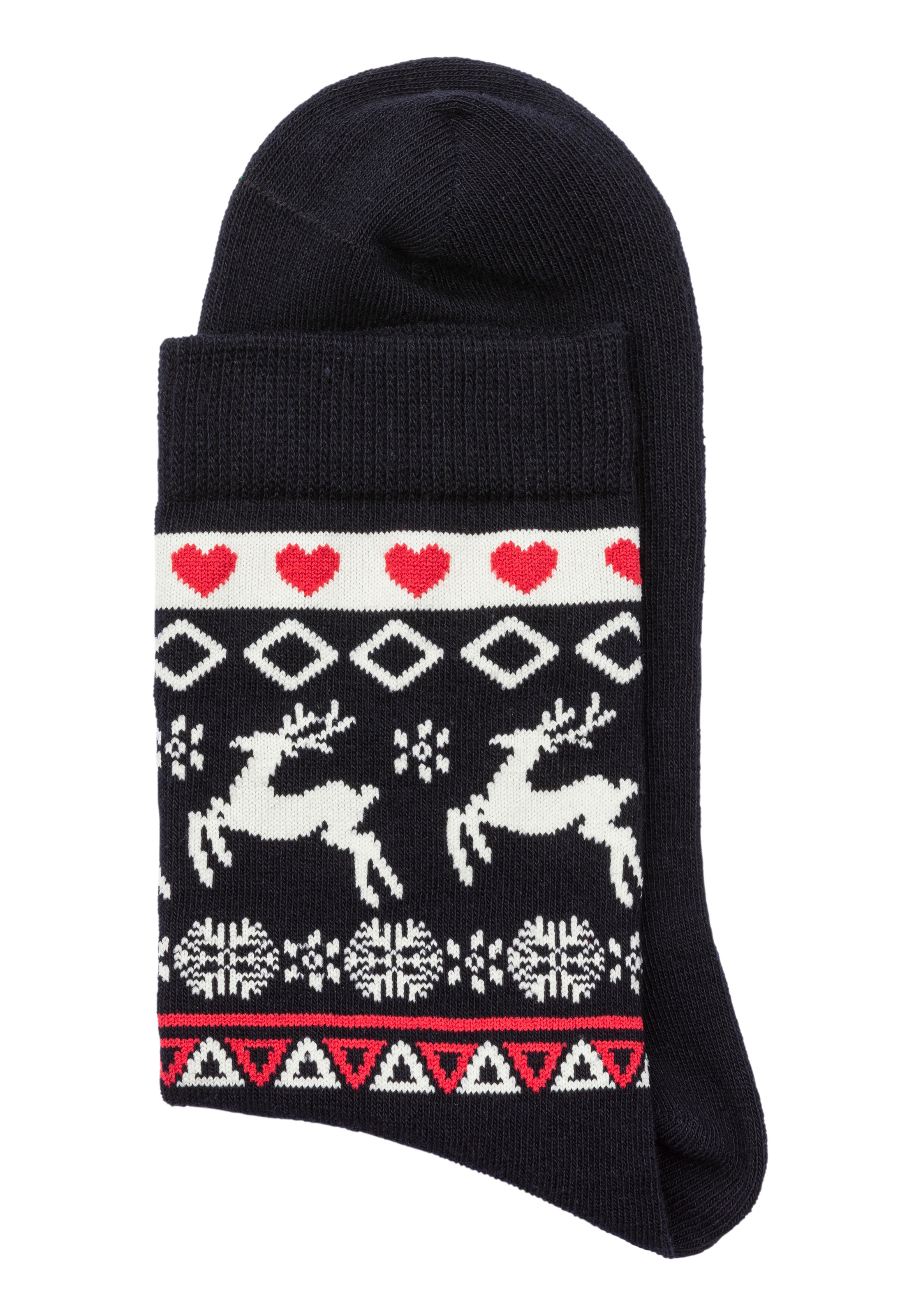 H.I.S Basicsocken, (Packung, 3 Paar), mit Wintermotiven