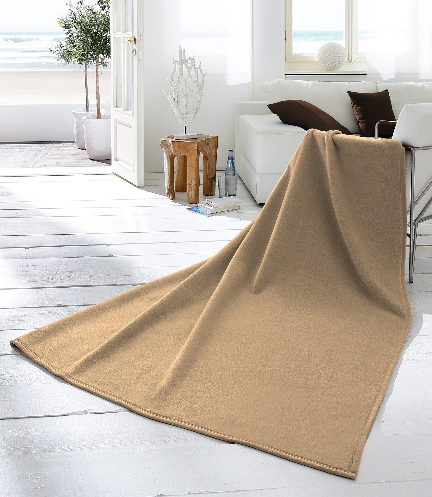 Kuscheldecke Uni«, gute Wärmehaltung, Wohndecke Biederlack »Thermosoft